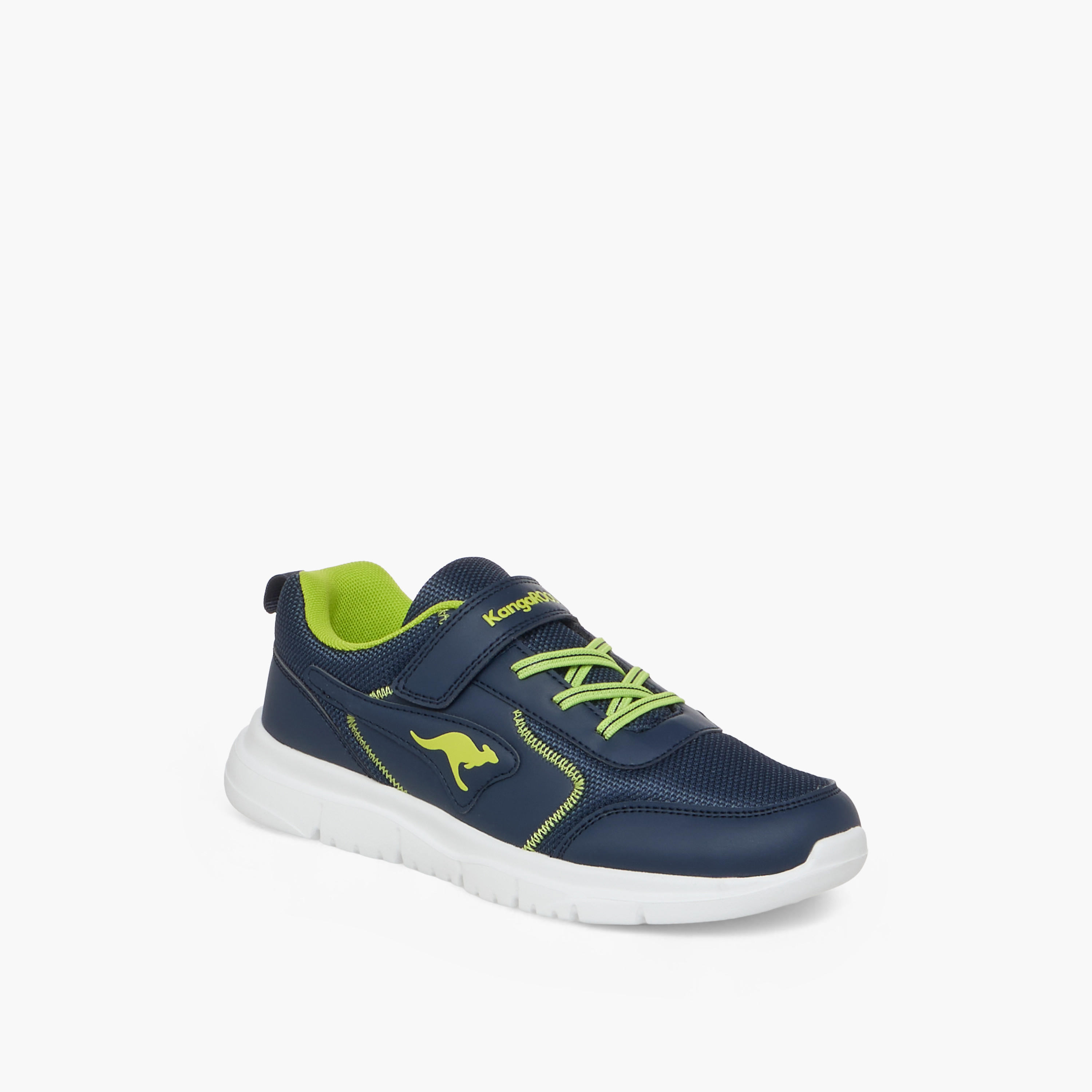 KangaROOS Women's Panelled Sports Shoes with Hook and Loop Closure-women-shoes-sports-image-2