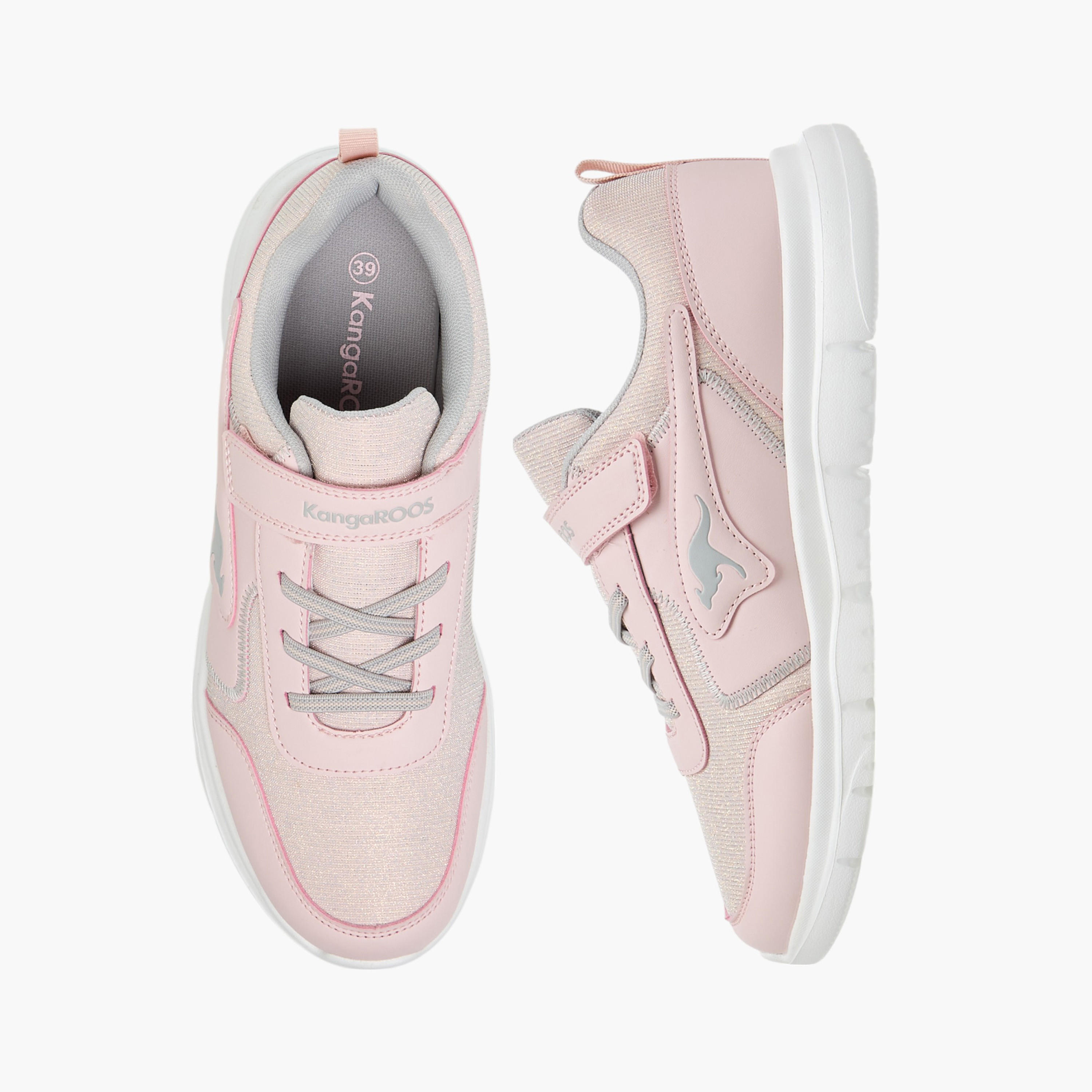 KangaROOS Women's Panelled Sports Shoes with Hook and Loop Closure-women-shoes-sports-image-1