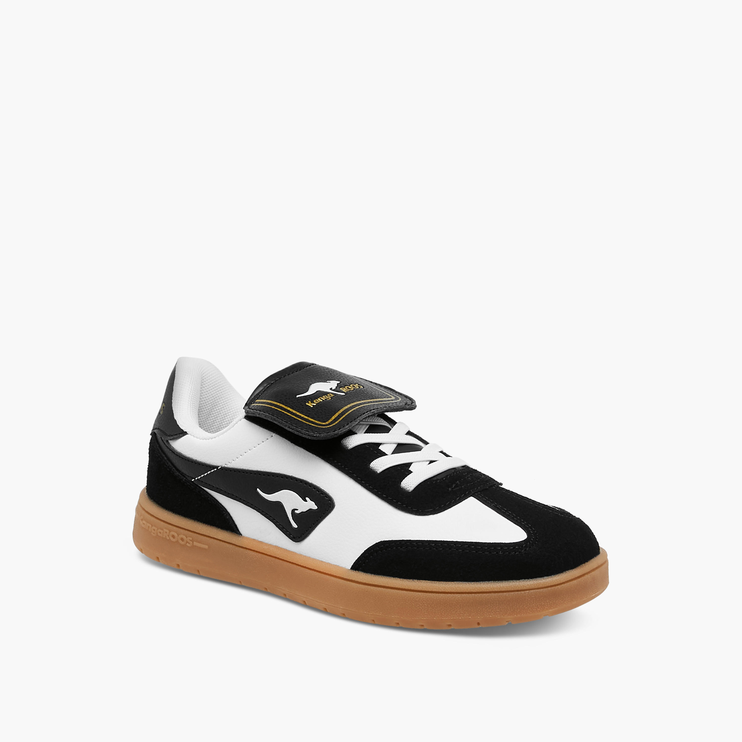 KangaROOS Boys' Panelled Sneakers with Hook and Loop Closure-boys-shoes-sneakers-image-2