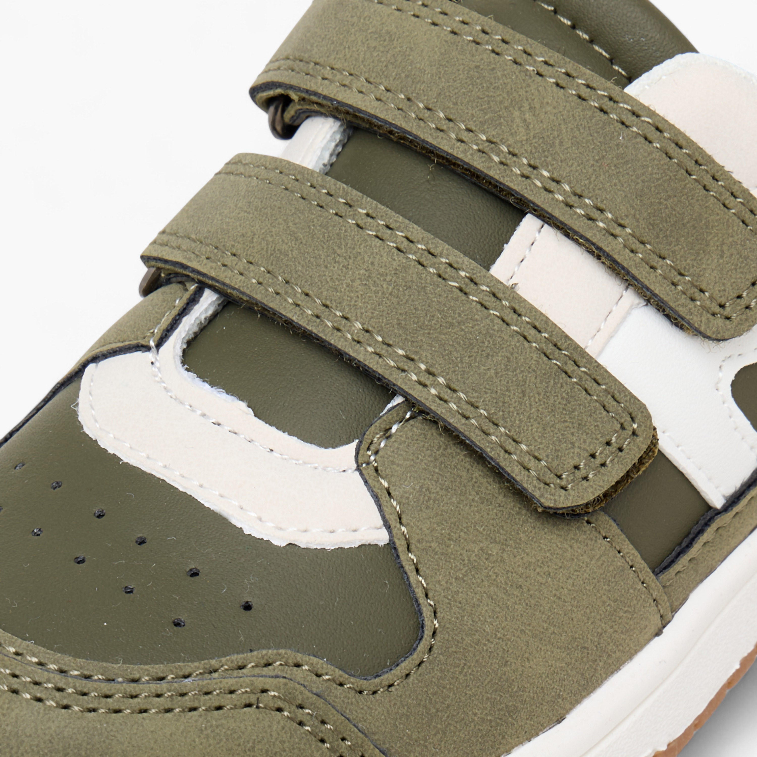 Juniors Boys Panelled Hook and Loop Sneakers-boys-shoes-sneakers-image-4