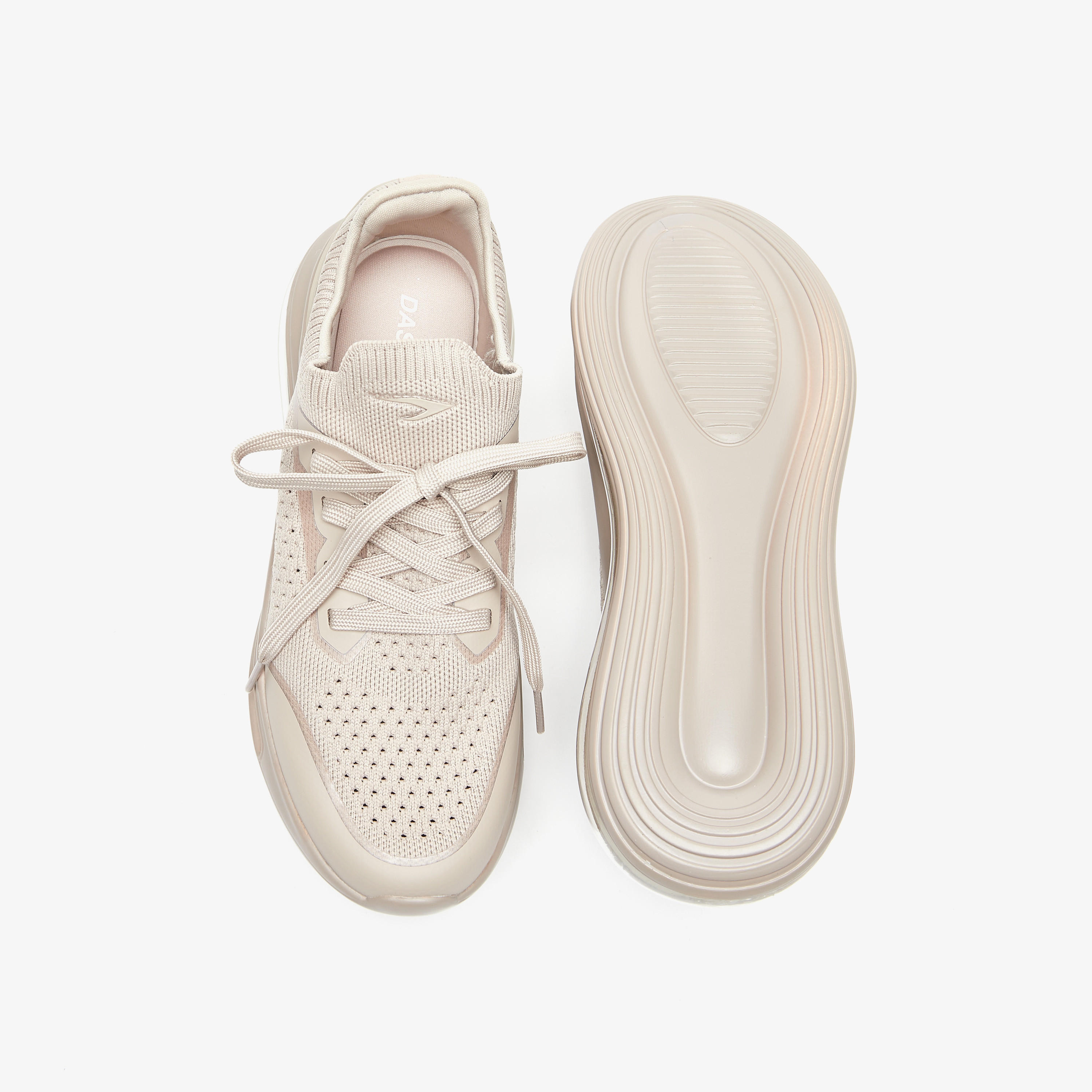 Dash Monotone Walking Shoes with Lace-Up Closure-sports-women-shoes-image-9
