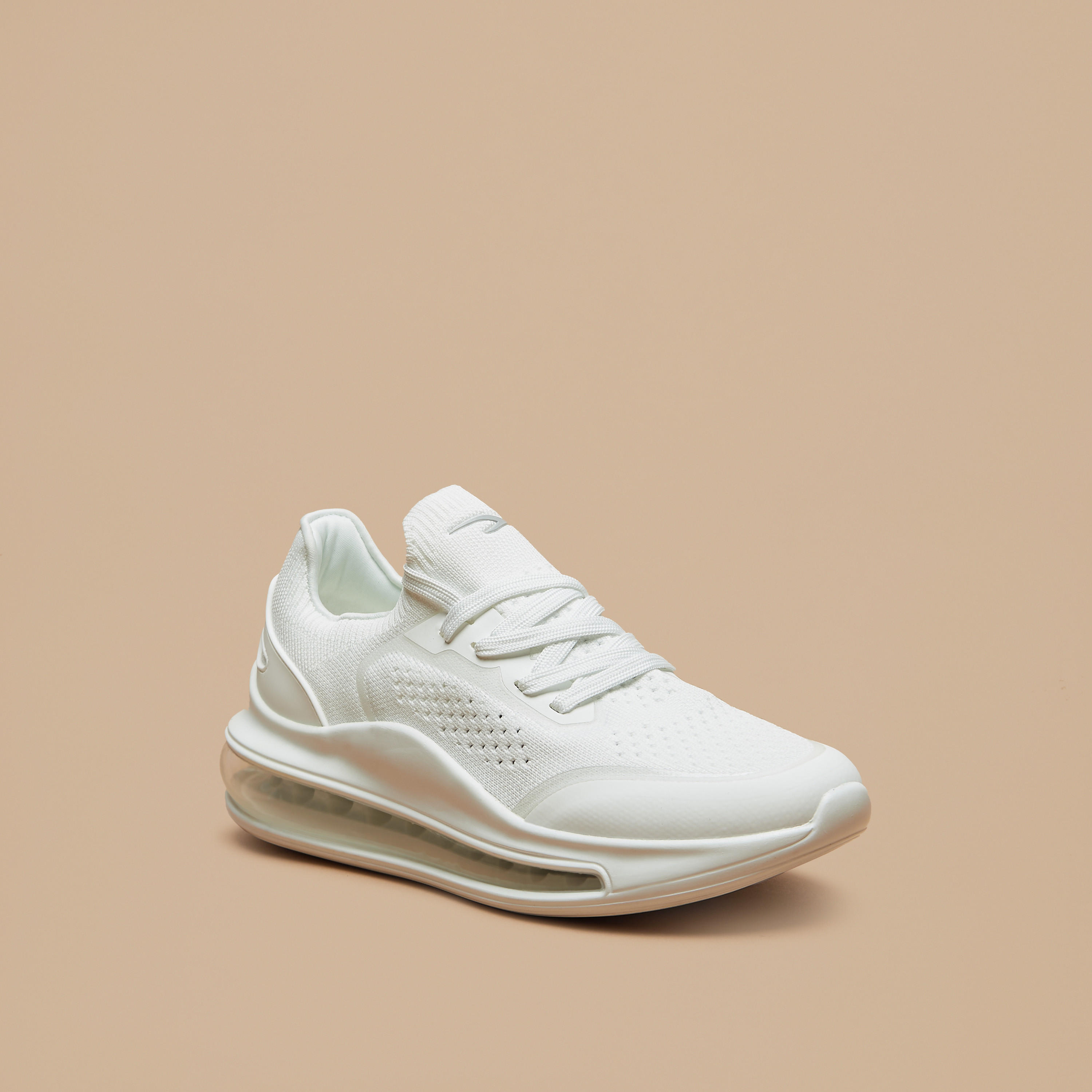 Dash Monotone Walking Shoes with Lace-Up Closure-sports-women-shoes-image-1