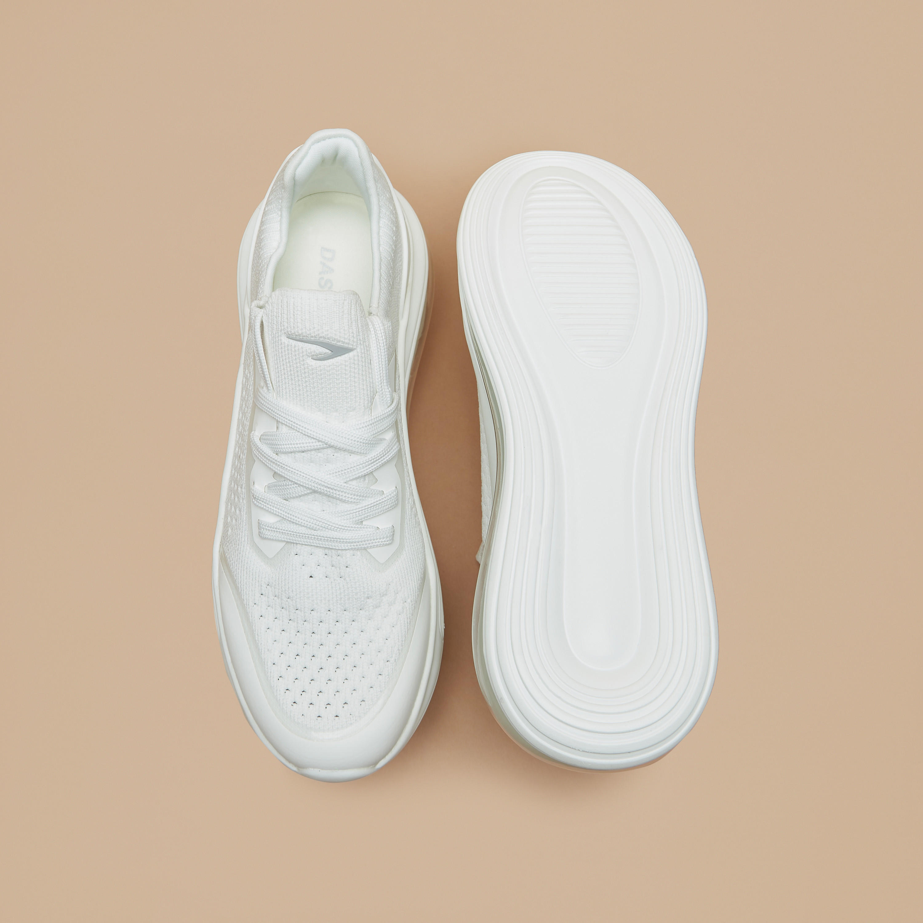 Dash Monotone Walking Shoes with Lace-Up Closure-sports-women-shoes-image-4