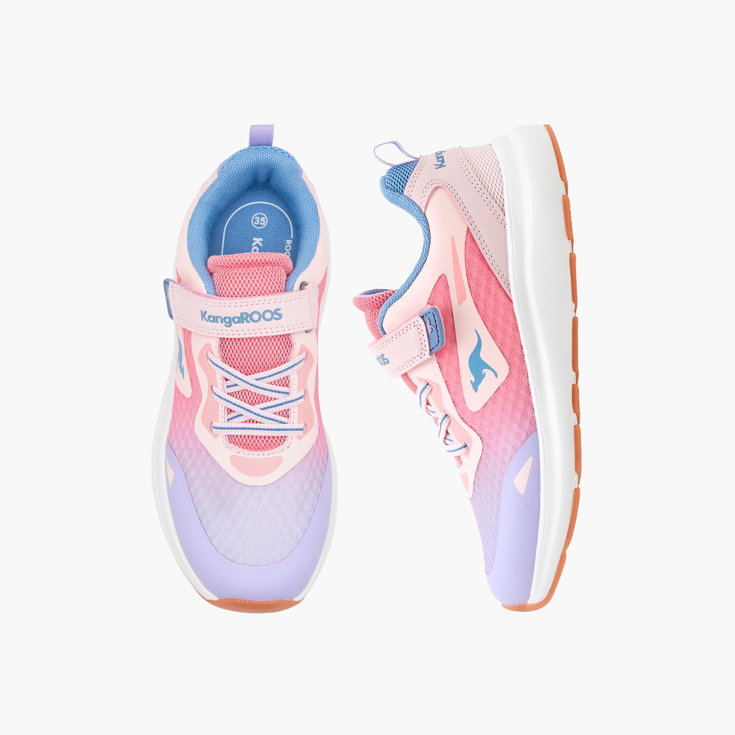 KangaROOS Girls Hook & Loop Sports Shoes-girls-shoes-sports-image-1
