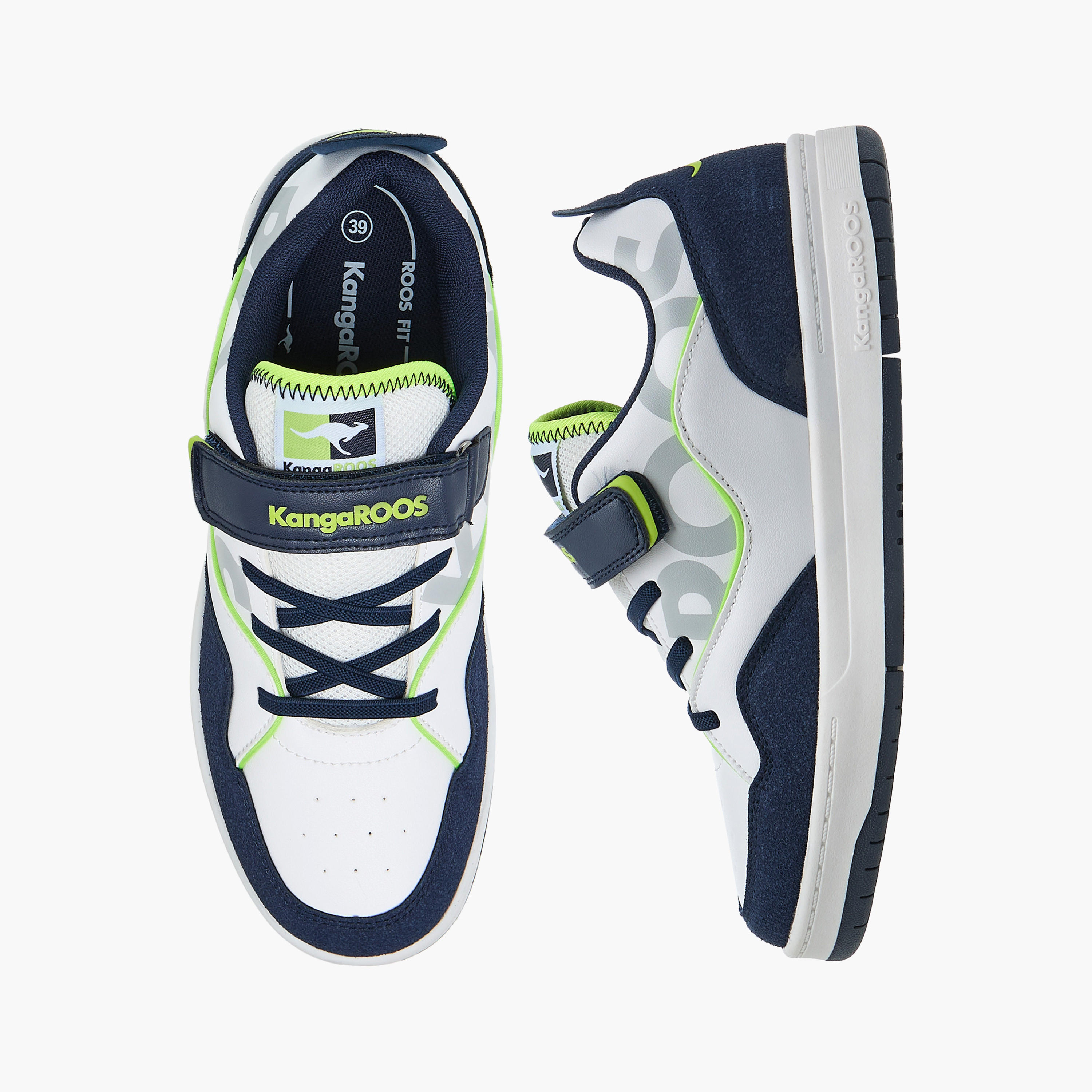 حذاء سنيكرز بشريط إغلاق لاصق وطبعات شعار للنساء من كانجاروس-women-shoes-sneakers-image-1