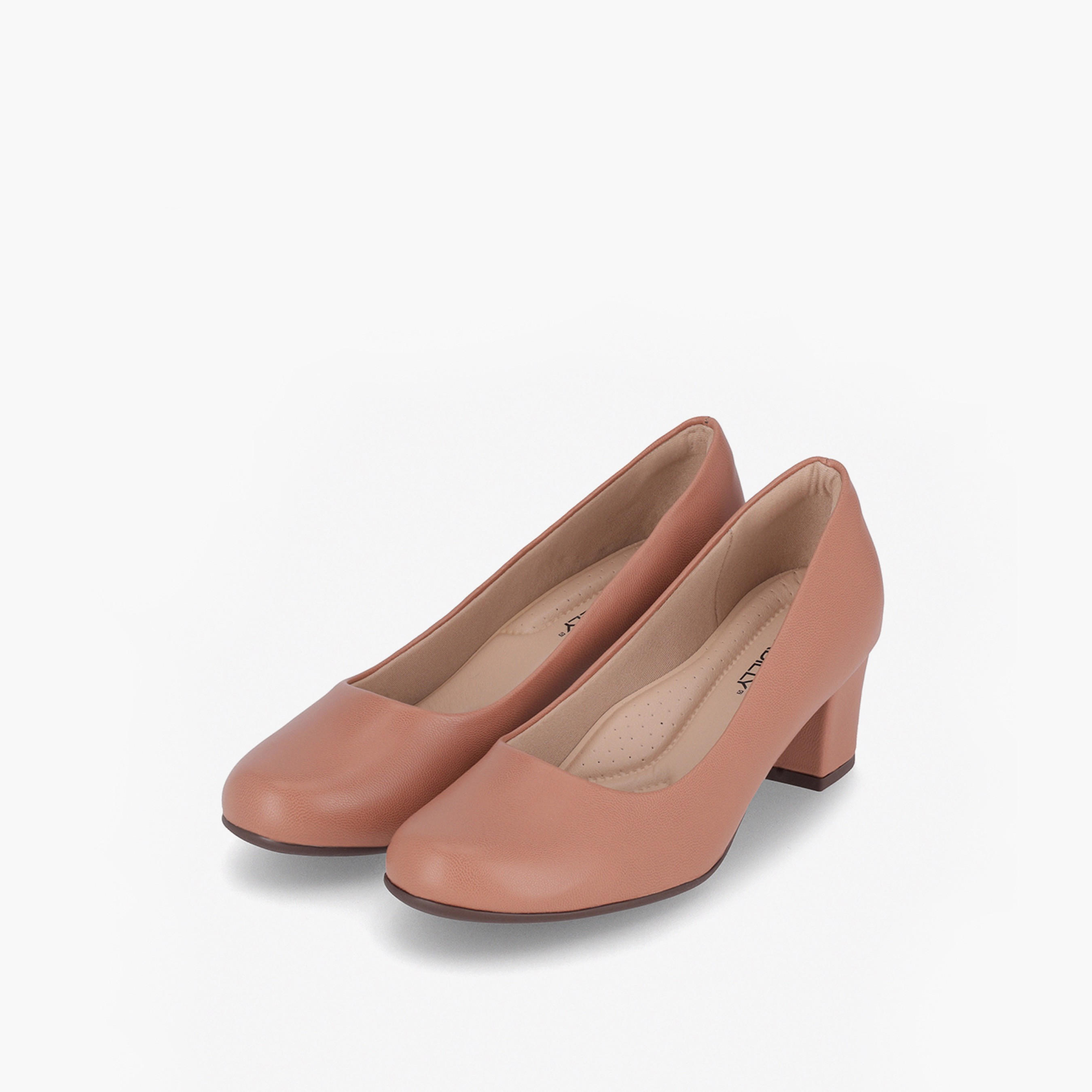 Piccadilly Round Toe Slip-On Shoes with Block Heels-women-shoes-heels-image-1