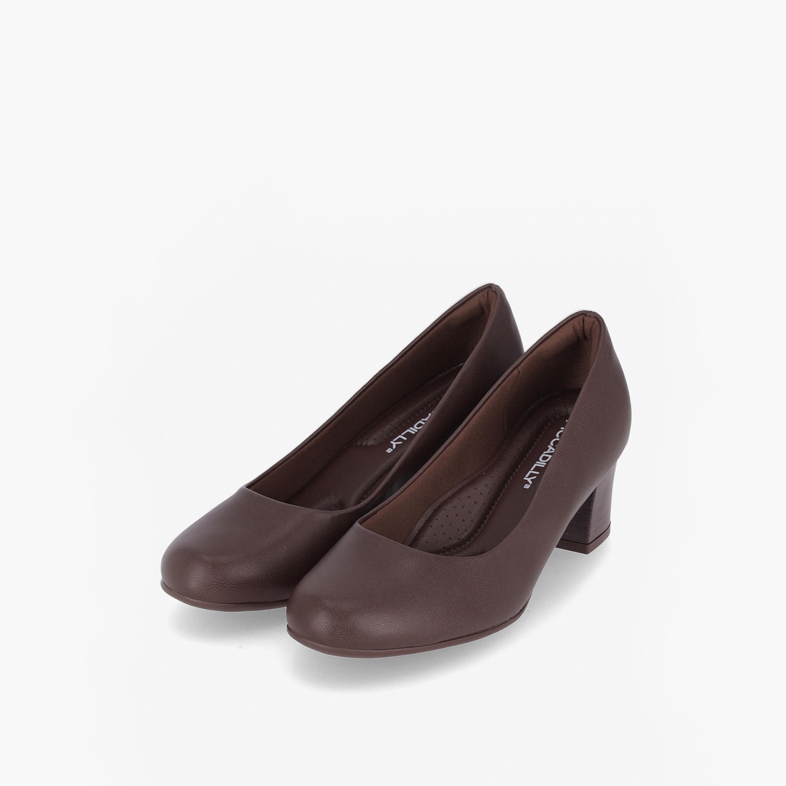 Piccadilly Round Toe Slip-On Shoes with Block Heels-women-shoes-heels-image-1