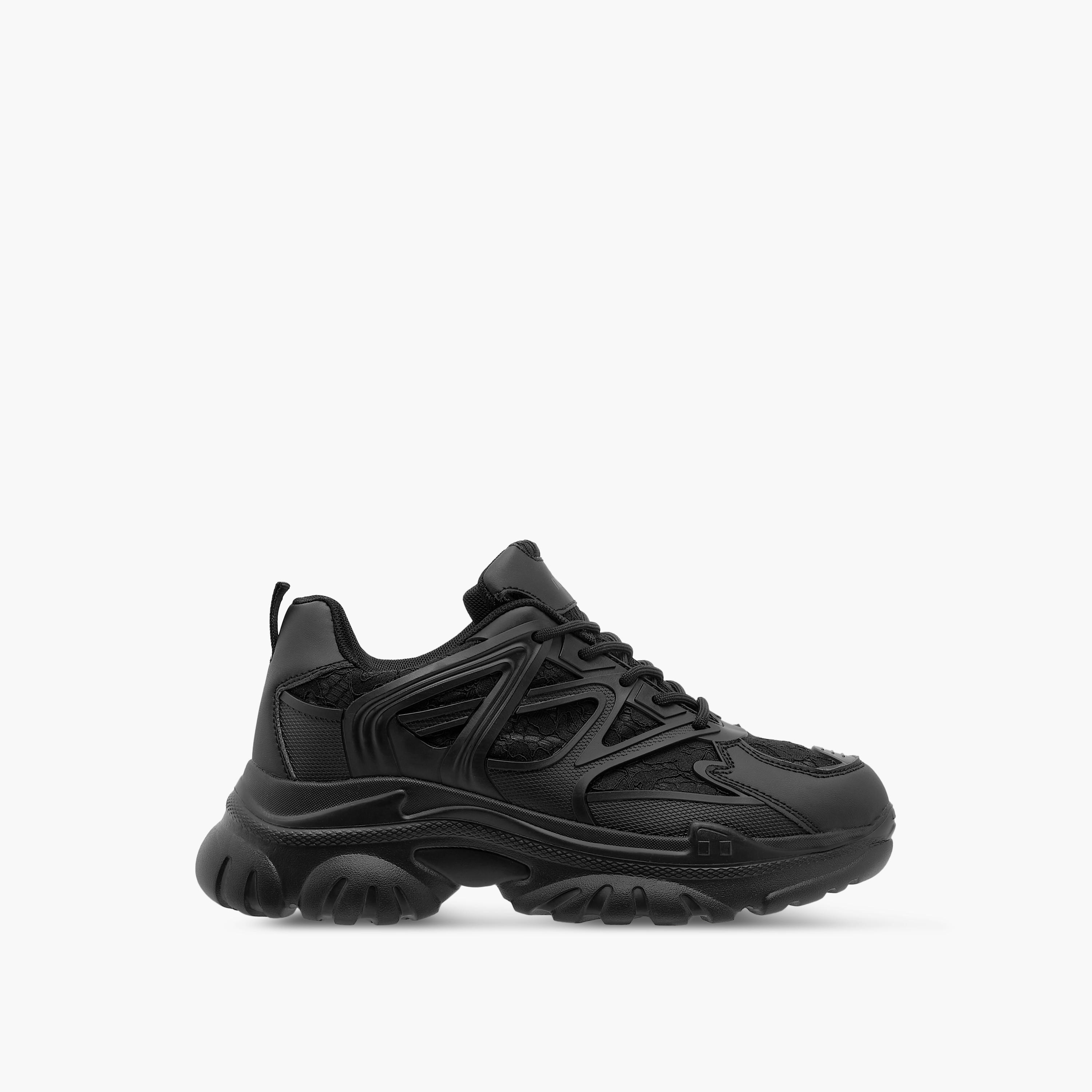 Missy Panelled Sneakers with Chunky Heels and Lace-Up Closure-women-shoes-sneakers-image-3