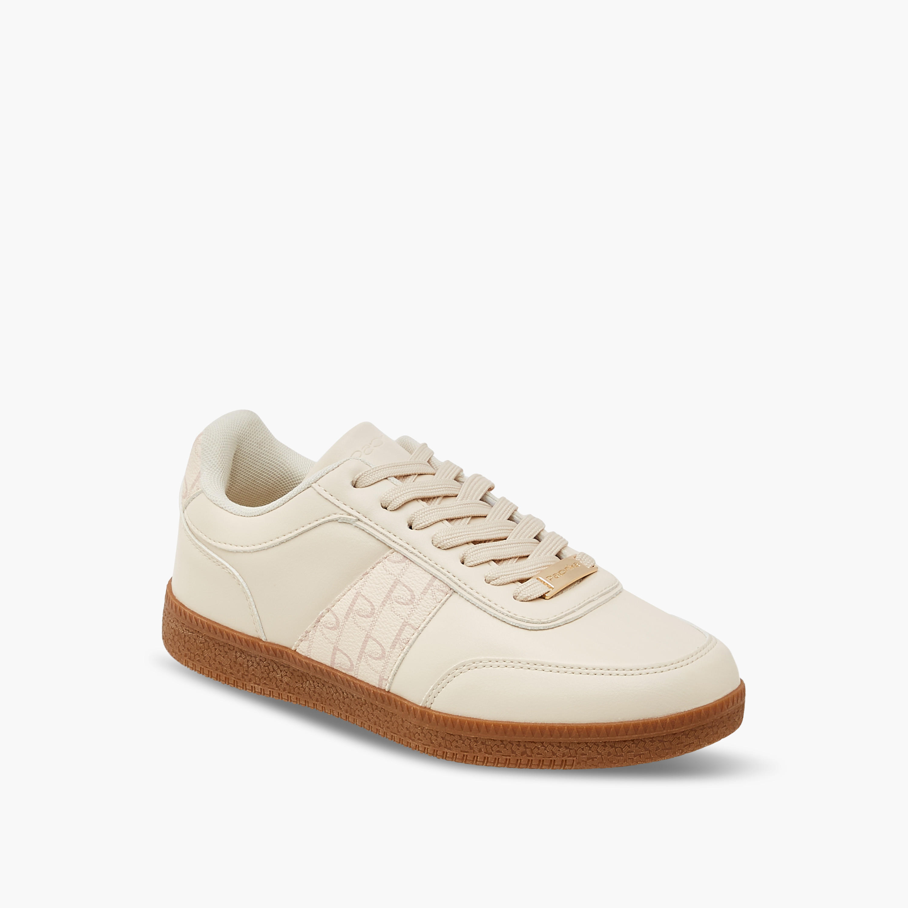 Paprika Monogram Print Sneakers with Lace-Up Closure-women-shoes-sneakers-image-2