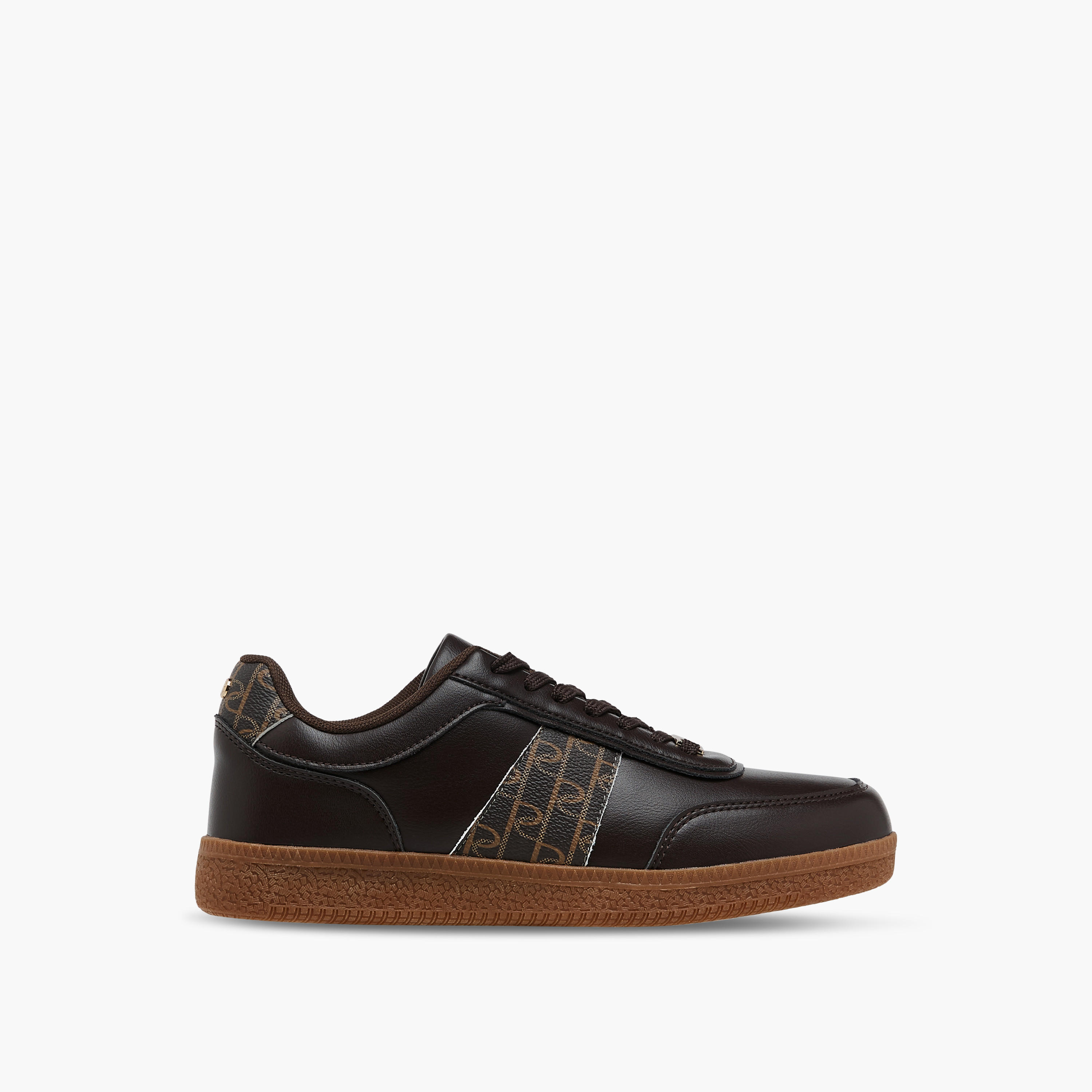 Paprika Monogram Print Sneakers with Lace-Up Closure-women-shoes-sneakers-image-3