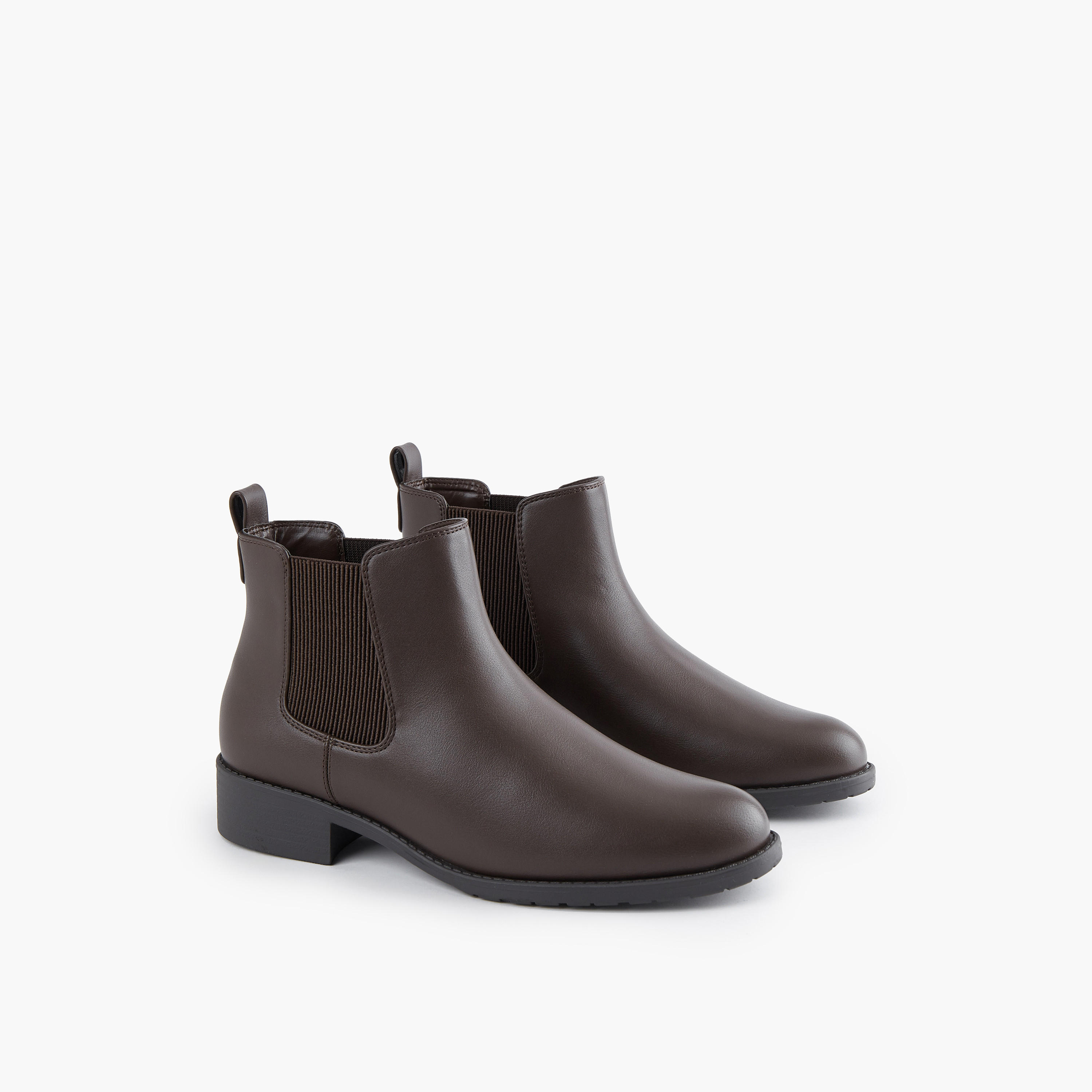 Celeste Women's Solid Block Heel Chelsea Boots with Pull Tab-women-shoes-boots-image-1