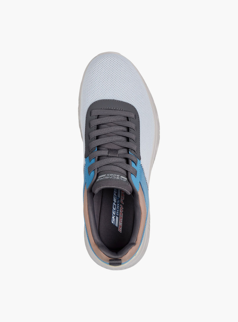 حذاء رياضي أرك ويفز برباط للرجال من سكتشرز - 118185-BLMT-sports-men-shoes-image-3