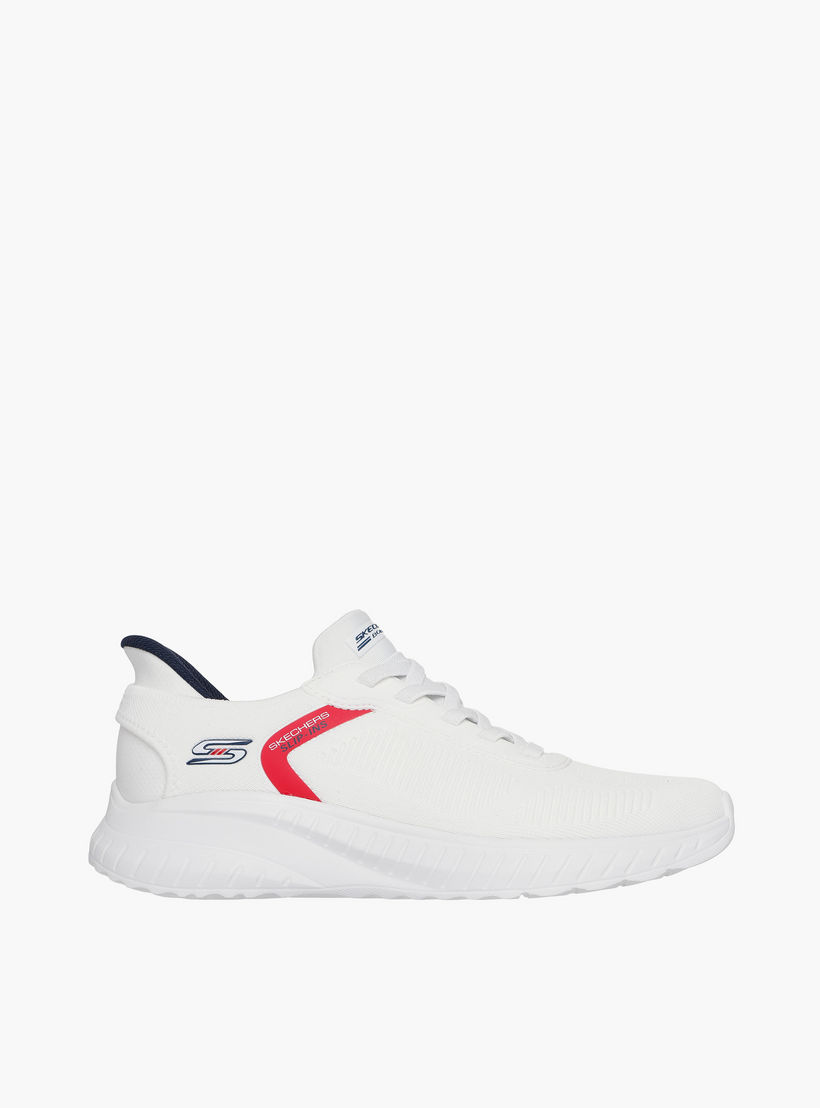 Skechers Men Bobs Squad Chaos Bungee Slip-On Ankle Sneakers-sports-men-shoes-image-3