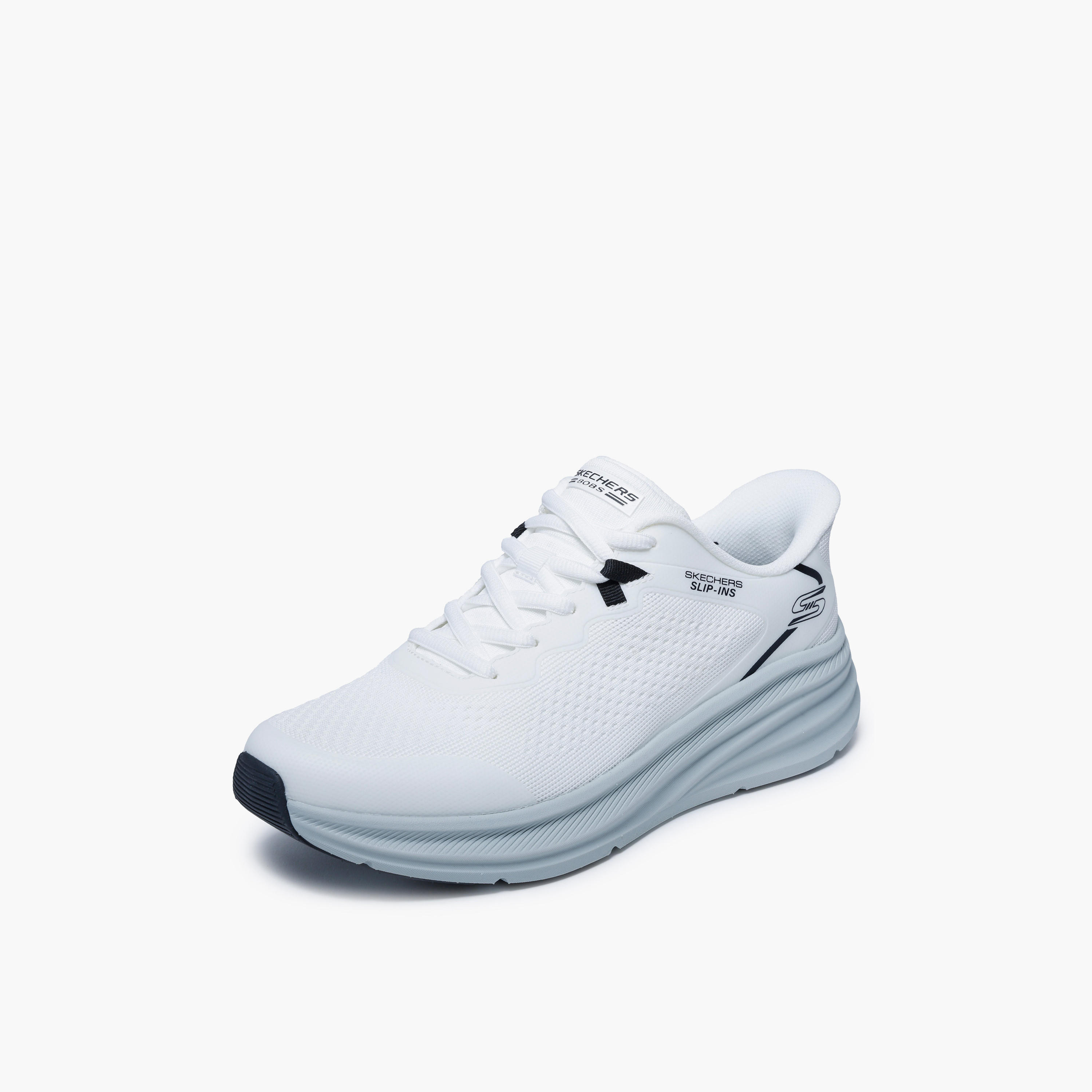 Skechers Men Bobs Skillz Bungee Slip-On Ankle Sneakers-sports-men-shoes-image-4