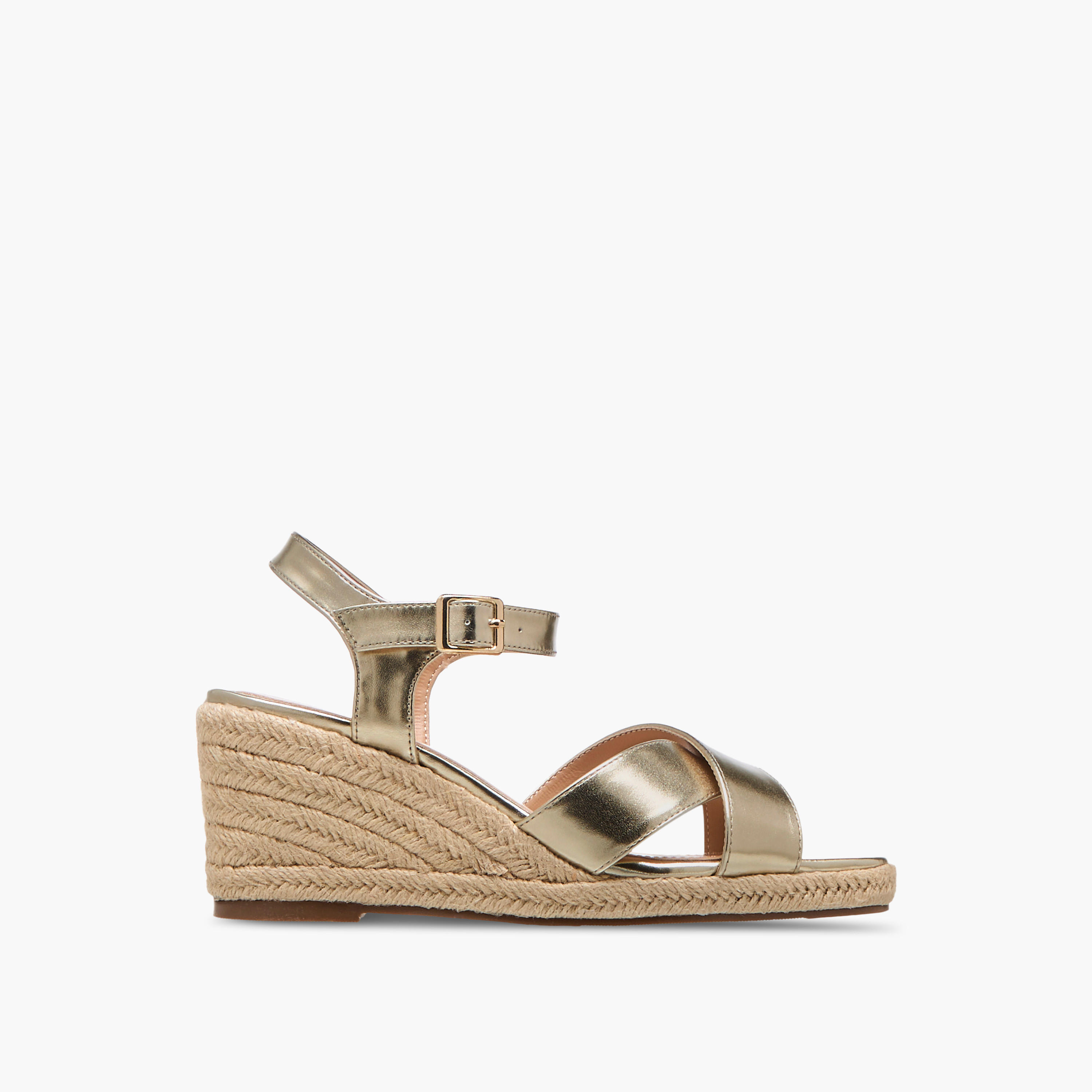 Celeste Women's Cross Strap Sandals with Buckle Closure and Wedge Heel-women-shoes-sandals-heeled-image-3