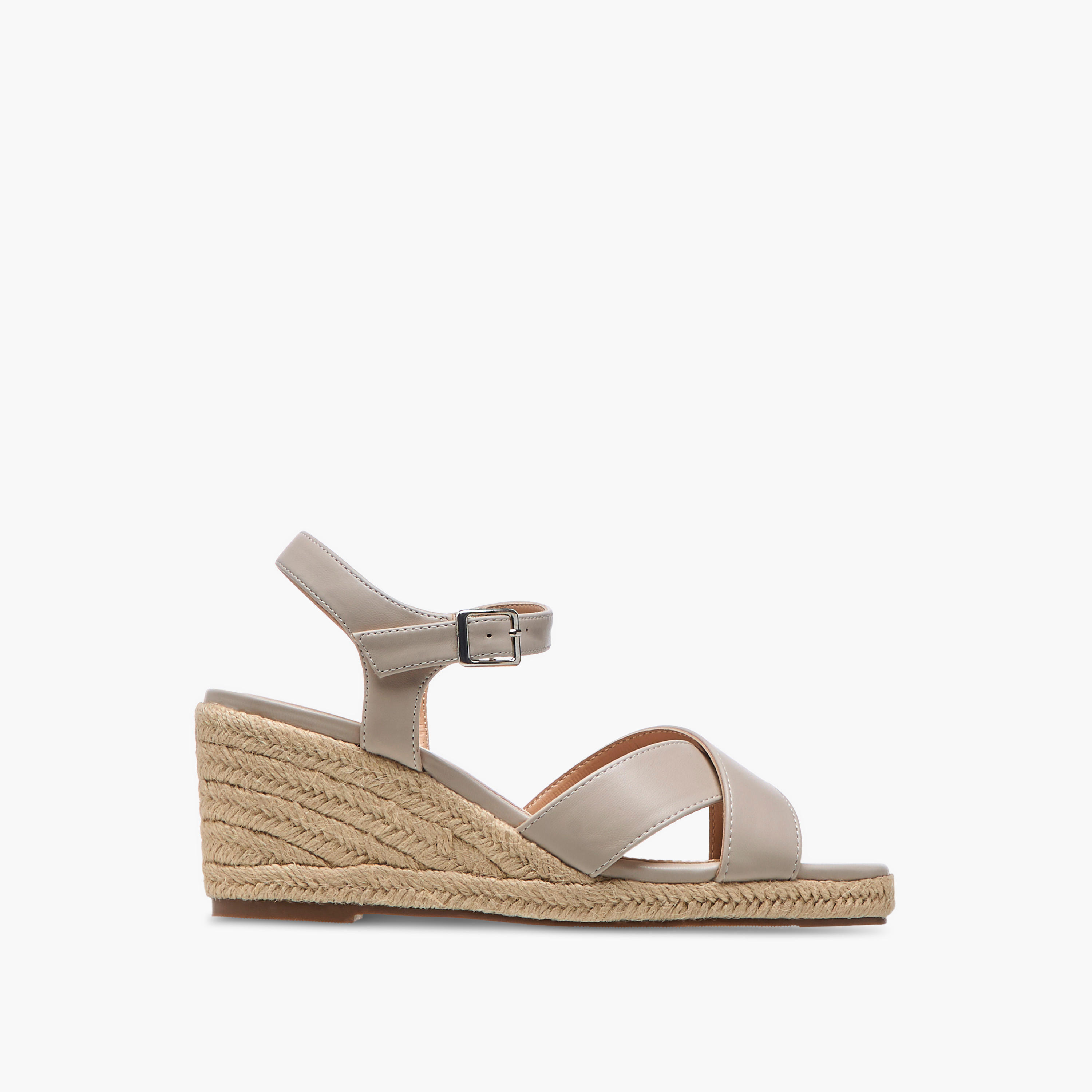 Celeste Women's Cross Strap Sandals with Buckle Closure and Wedge Heel-women-shoes-sandals-heeled-image-3