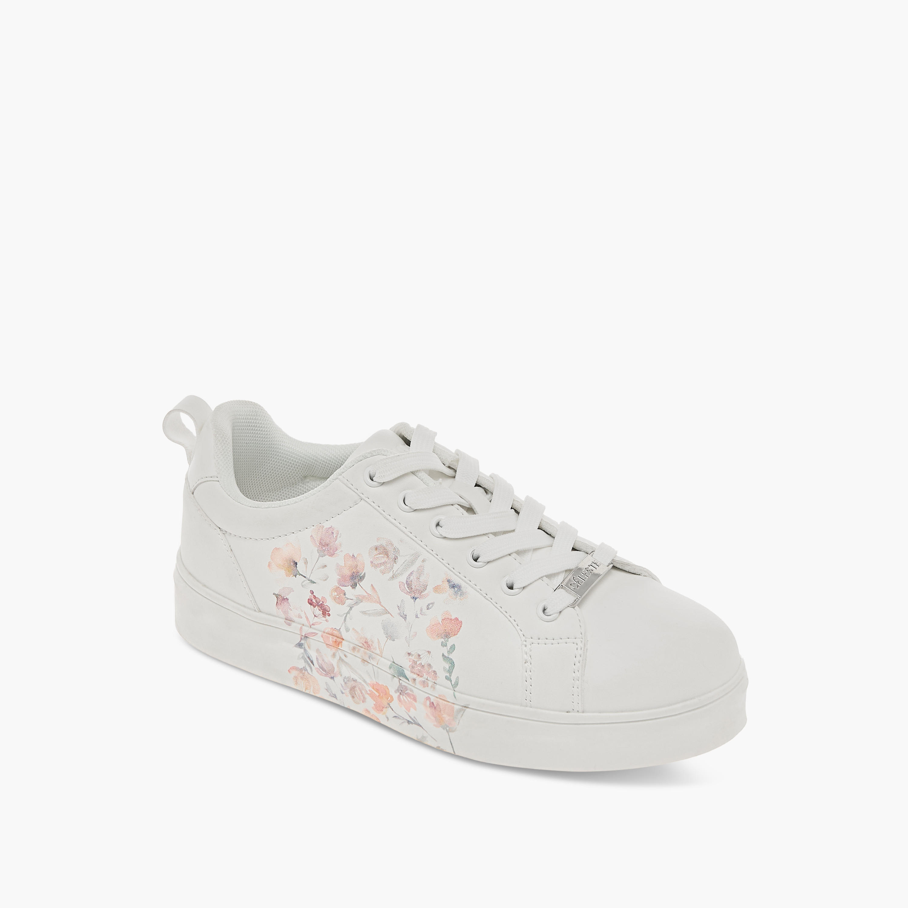 Celeste Women's Floral Print Sneakers with Lace-Up Closure-women-shoes-sneakers-image-2