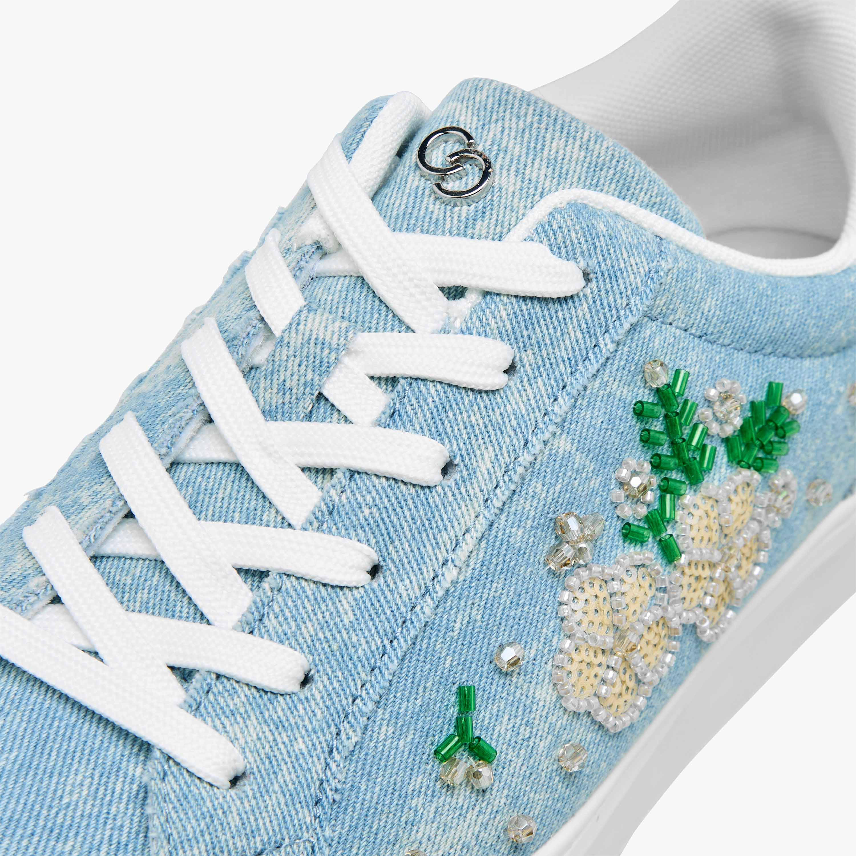 Celeste Women Denim Embroidered Ankle Sneakers-women-shoes-sneakers-image-4