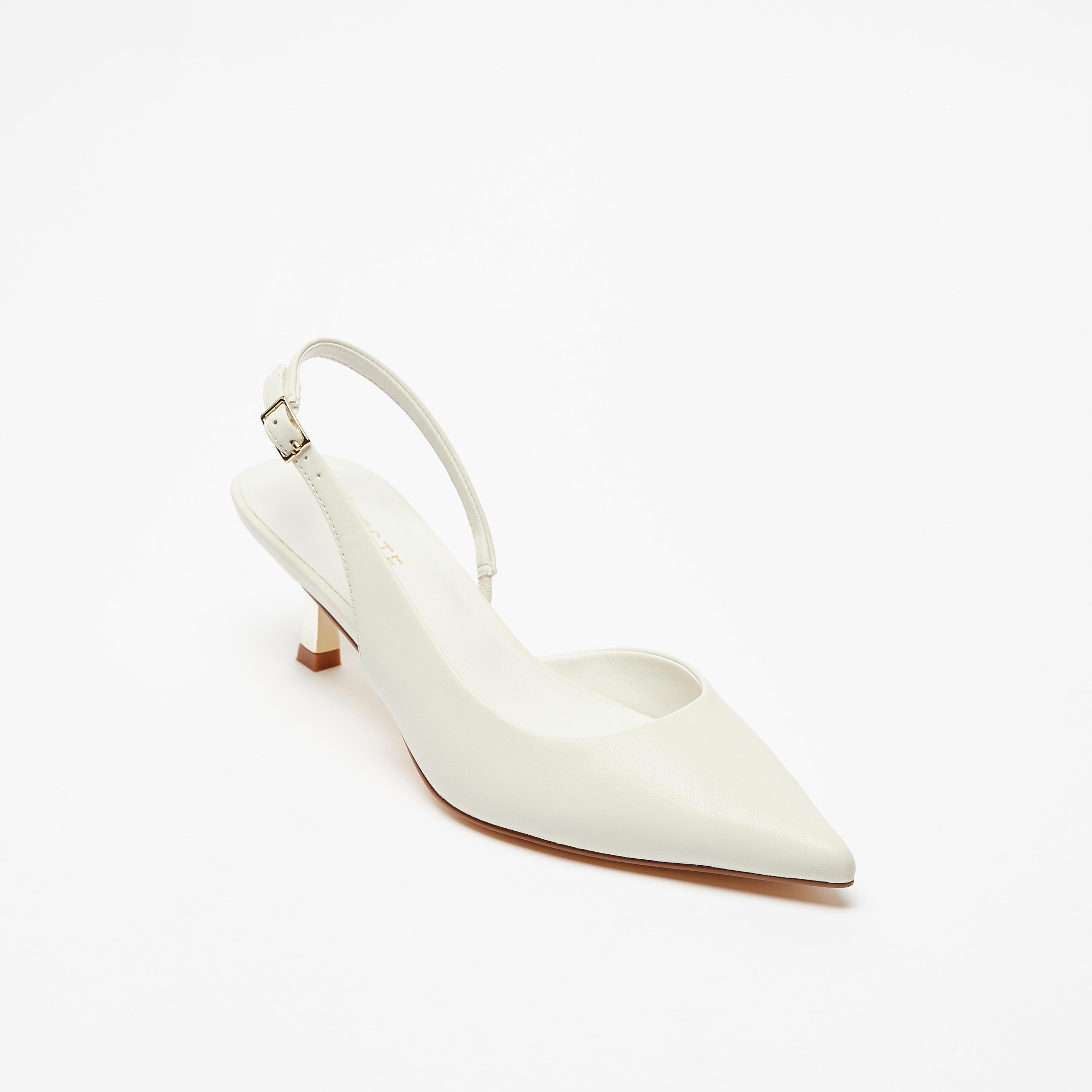 حذاء كلاسيكي سادة بكعب صغير وإبزيم إغلاق للنساء من سيليست-women-shoes-heels-image-1