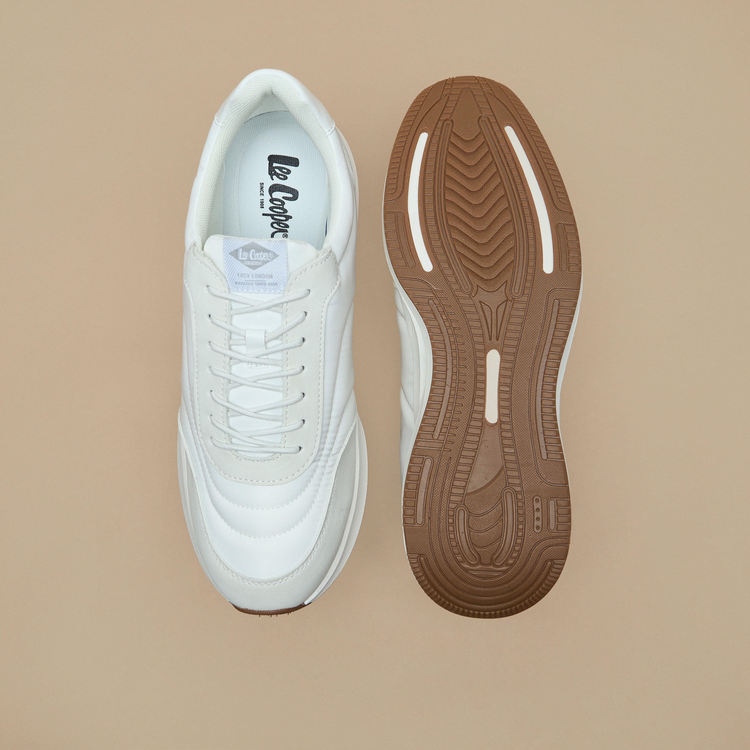 Lee Cooper Men's Panelled Sneakers with Lace-Up Closure-men-shoes-sneakers-image-4