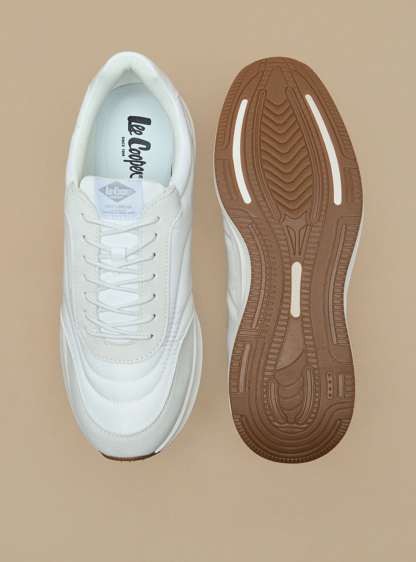 Lee Cooper Men's Panelled Sneakers with Lace-Up Closure-men-shoes-sneakers-image-4