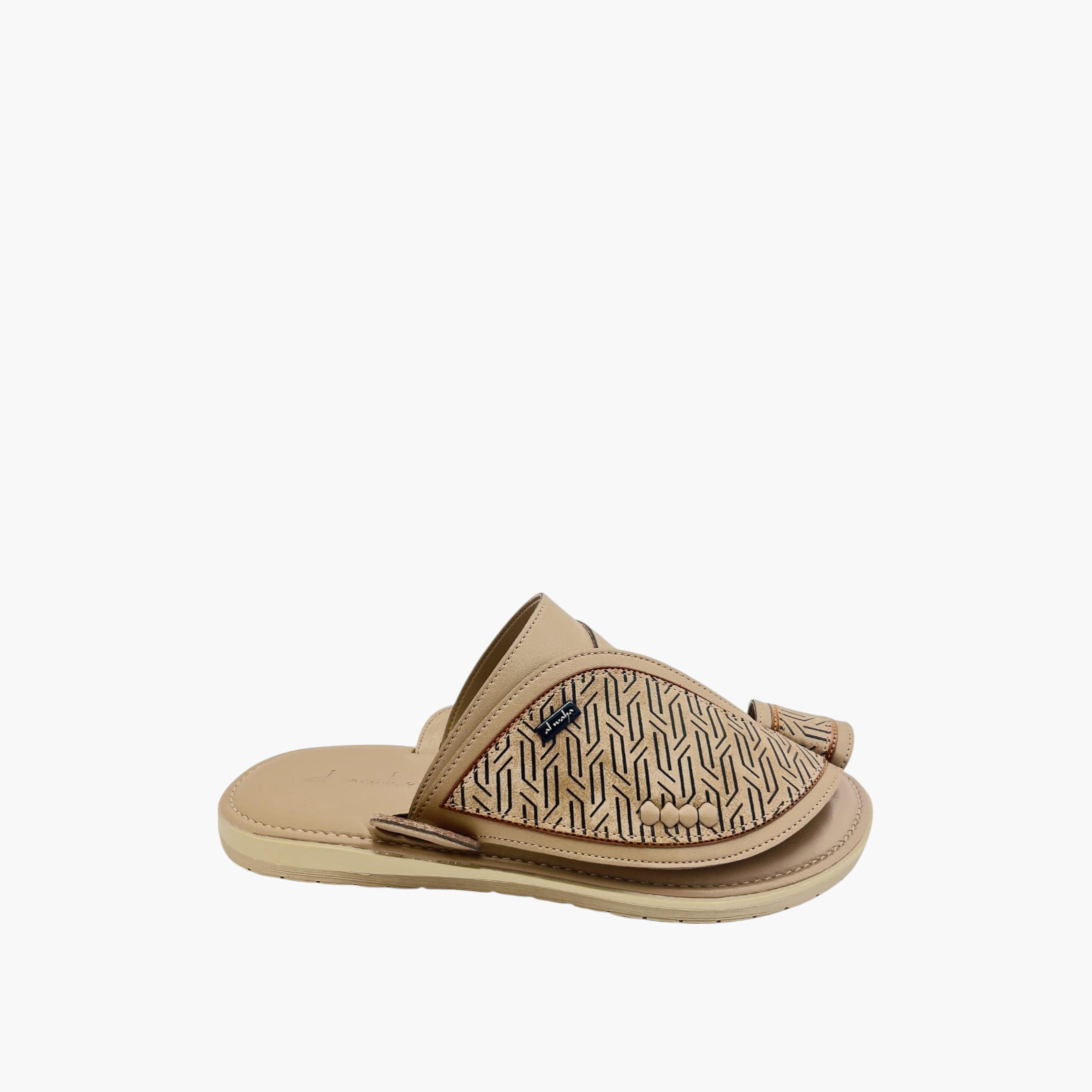 صندل عربي بارز الملمس سهل الارتداء بحلقة إصبع من الواحة-men-shoes-sandals-image-2