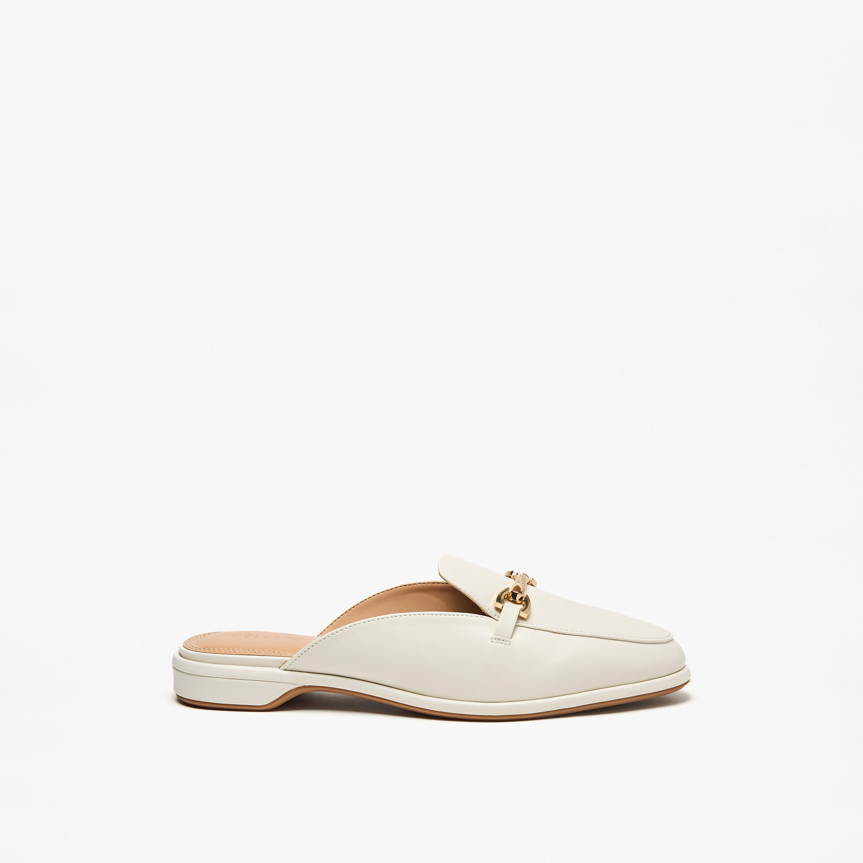 حذاء ميول سادة سهل الارتداء بزينة ميتاليك للنساء من سيليست-women-shoes-flats-mules-image-3