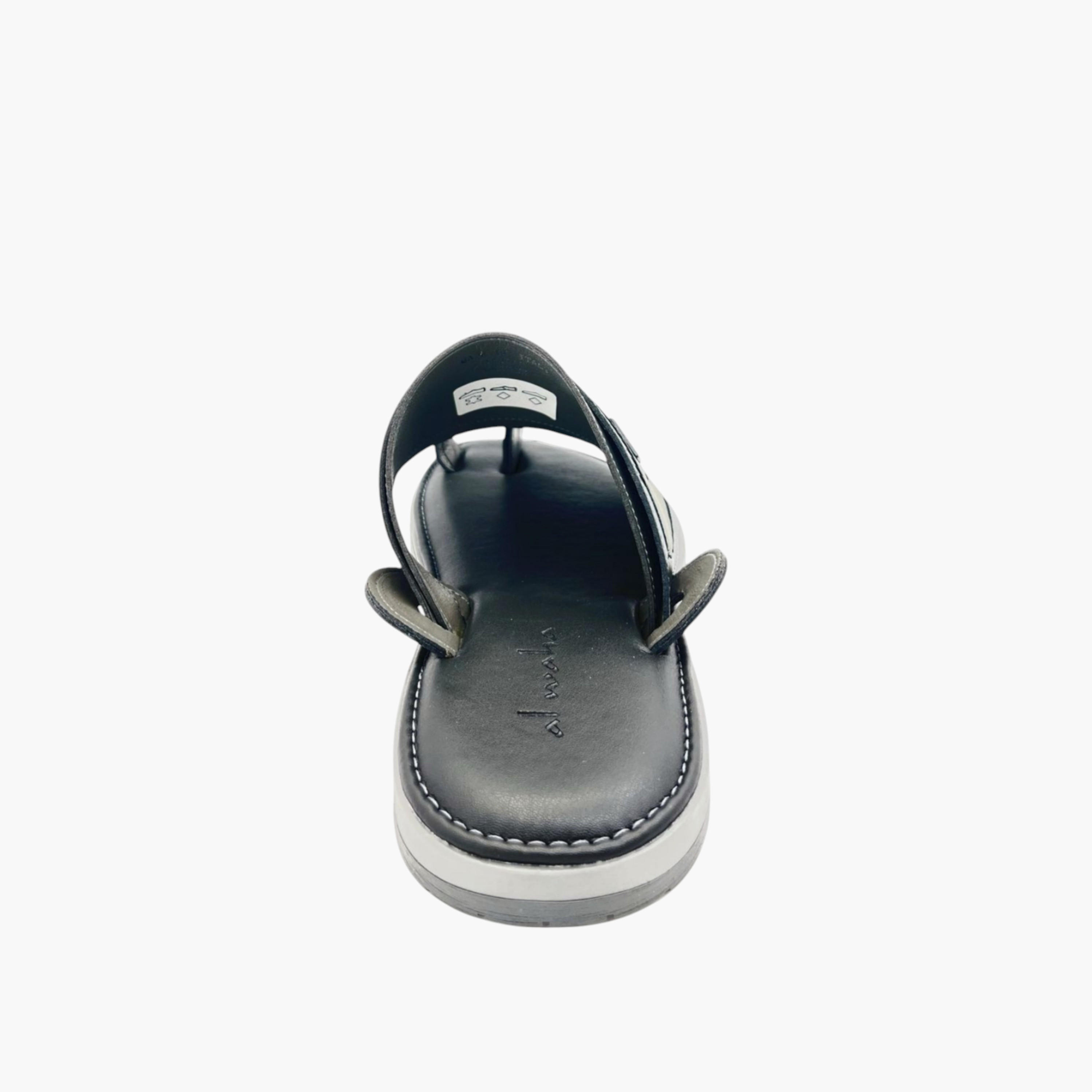 Al Waha Textured Slip-On Arabic Sandals with Toe Loop Detail-men-shoes-sandals-image-3