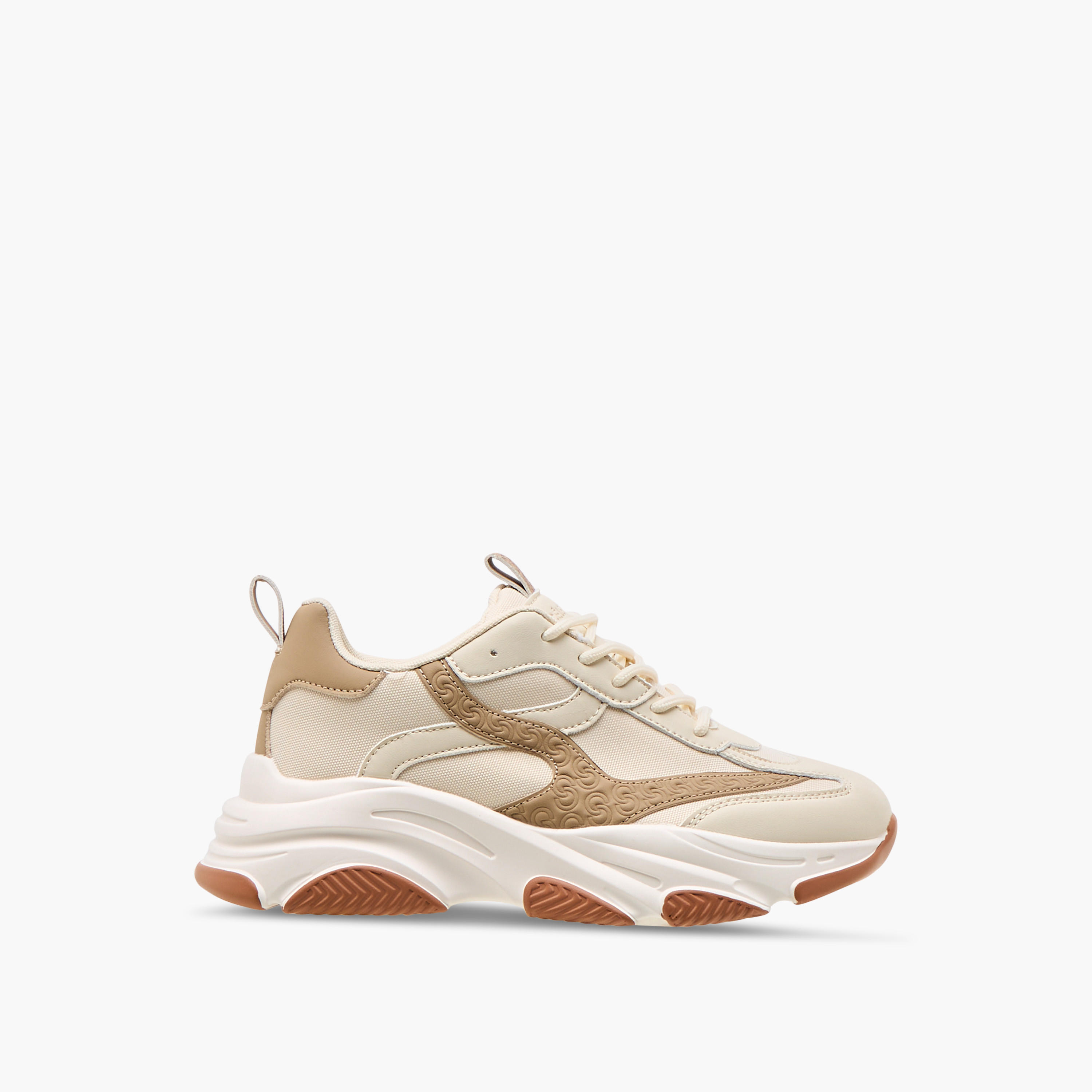 Celeste Women's Logo Embossed Sneakers with Lace-Up Closure-women-shoes-sneakers-image-3