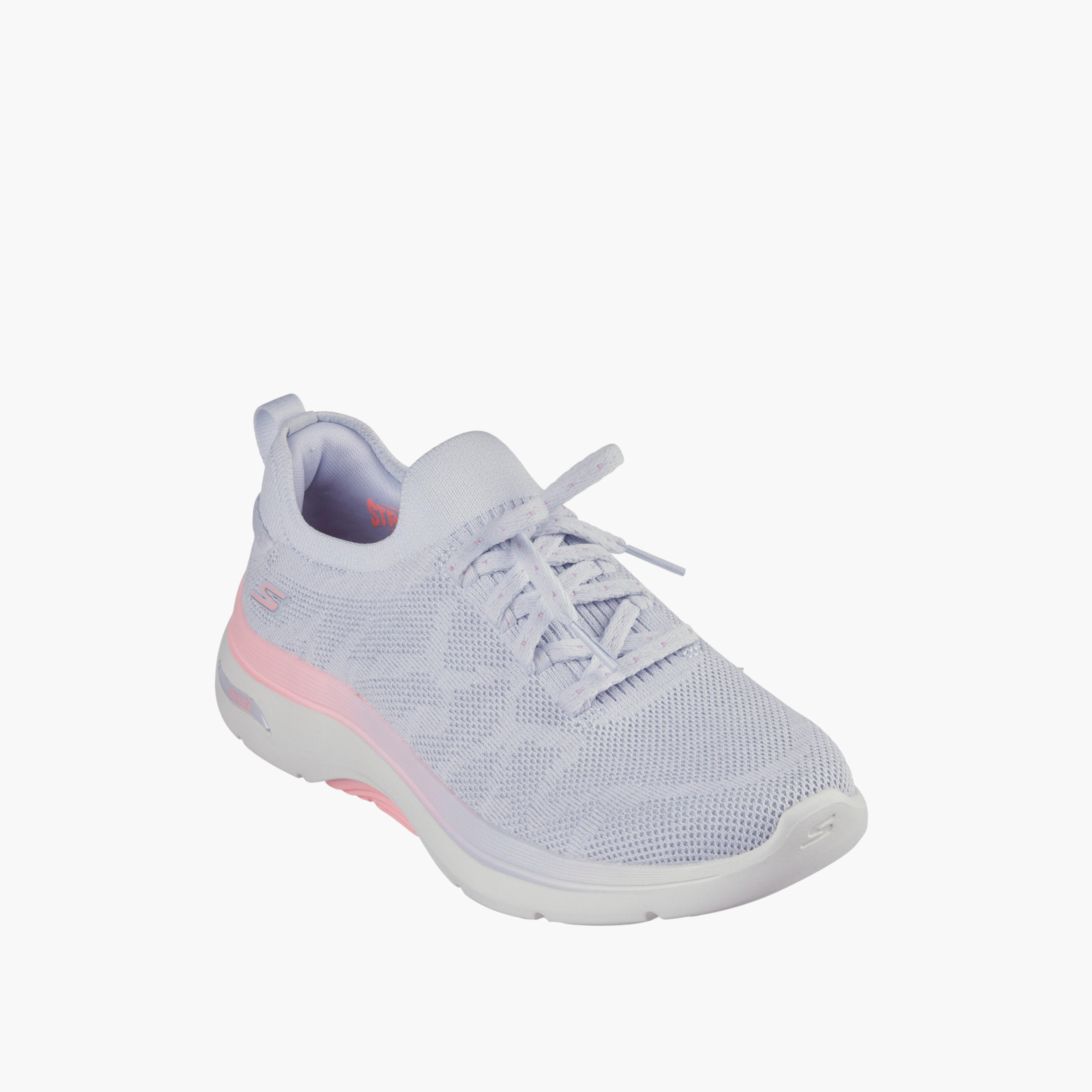 Skechers Women's Textured Slip-On Sports Shoes with Lace Detail-sports-women-shoes-image-1