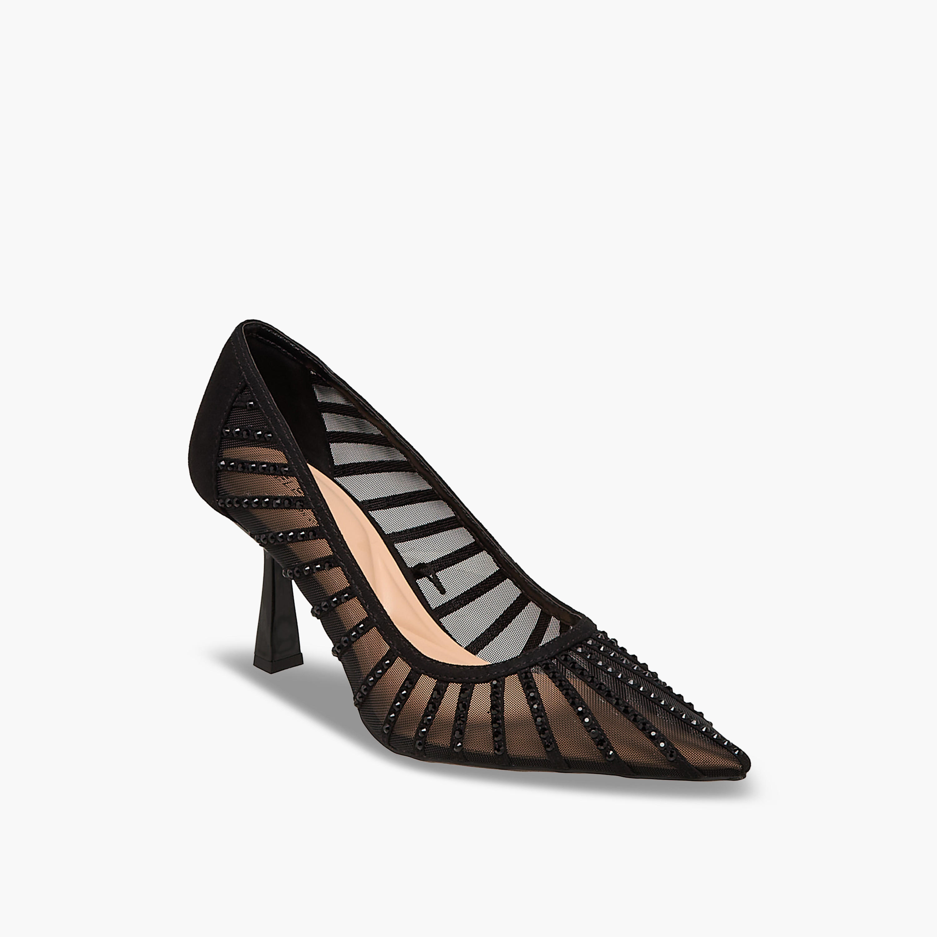 Celeste Women Mesh Embellished Stiletto Heel Pumps-women-shoes-heels-image-2