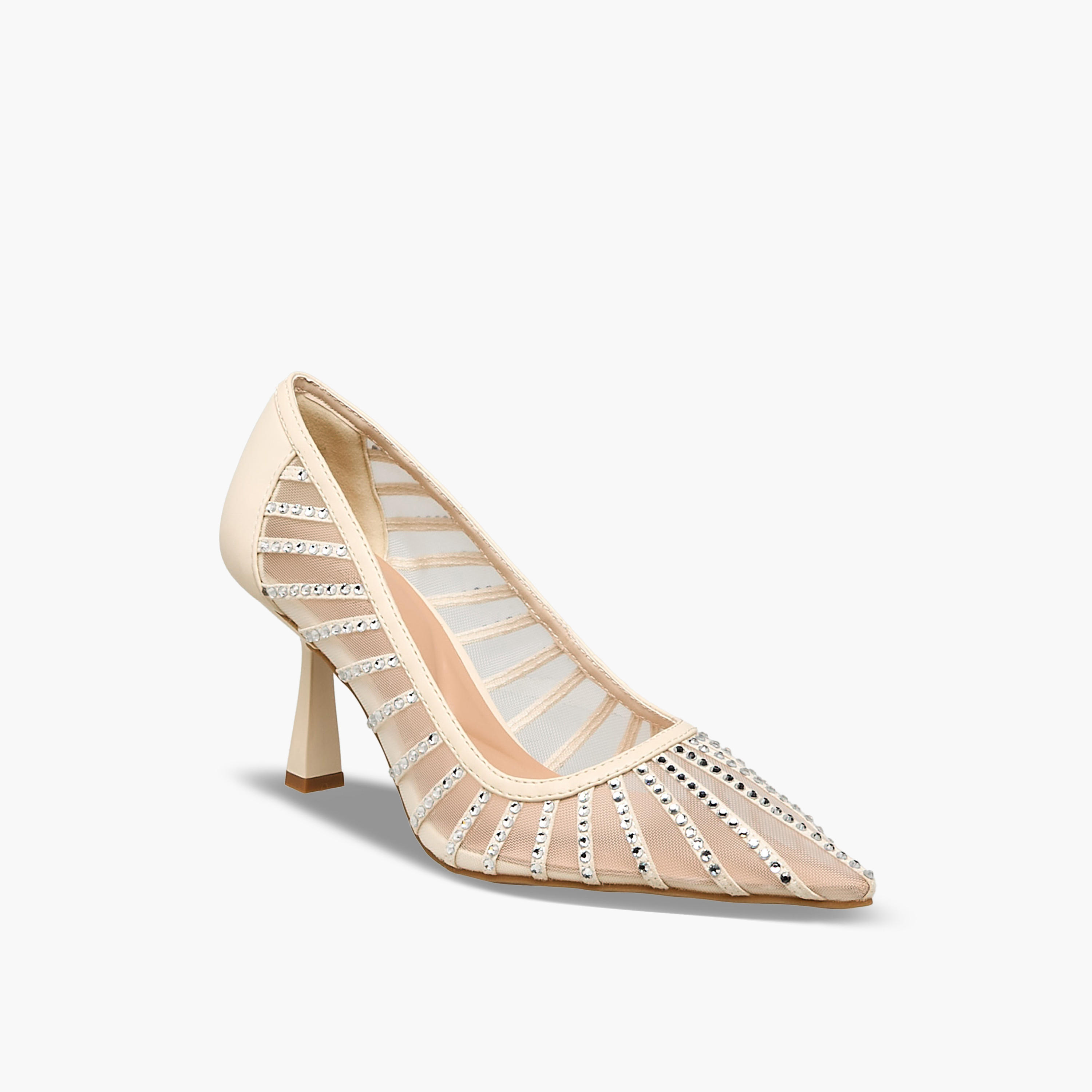 Celeste Women Mesh Embellished Stiletto Heel Pumps-women-shoes-heels-image-3