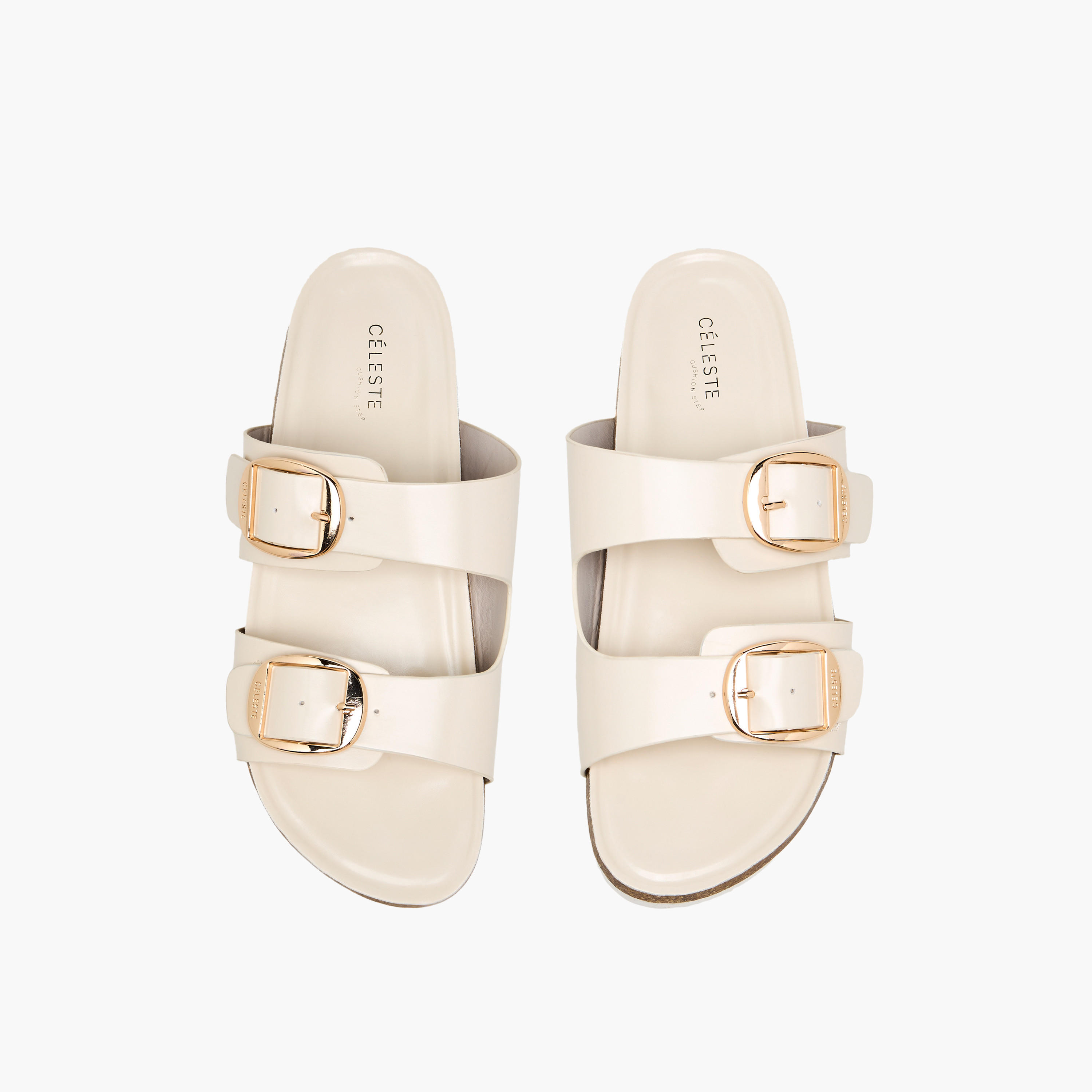 Celeste Women Buckle Detail Slide Sandals-women-shoes-sandals-flats-image-1