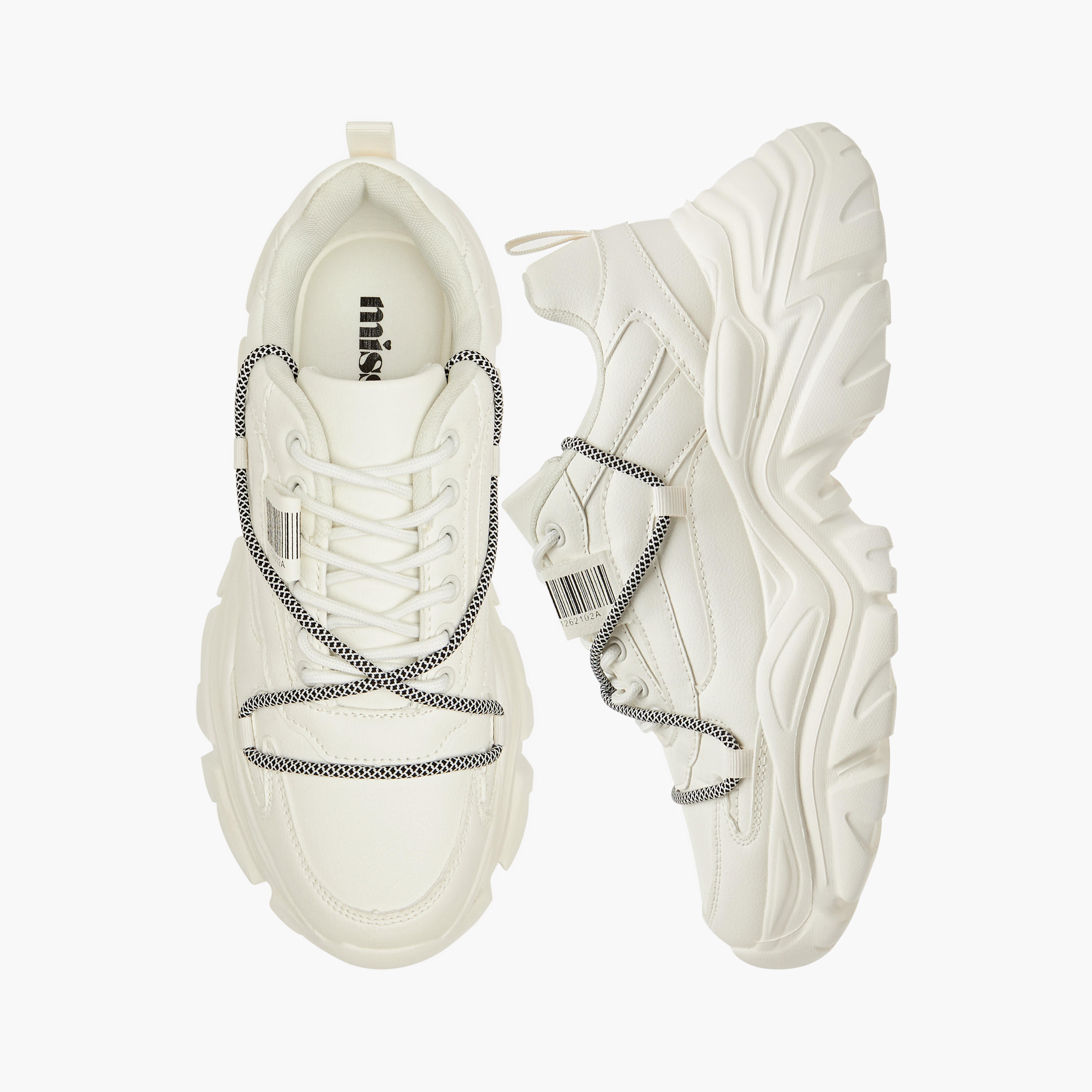 Missy Pull Tab Detail Lace-Up Ankle Sneakers-women-shoes-sneakers-image-1