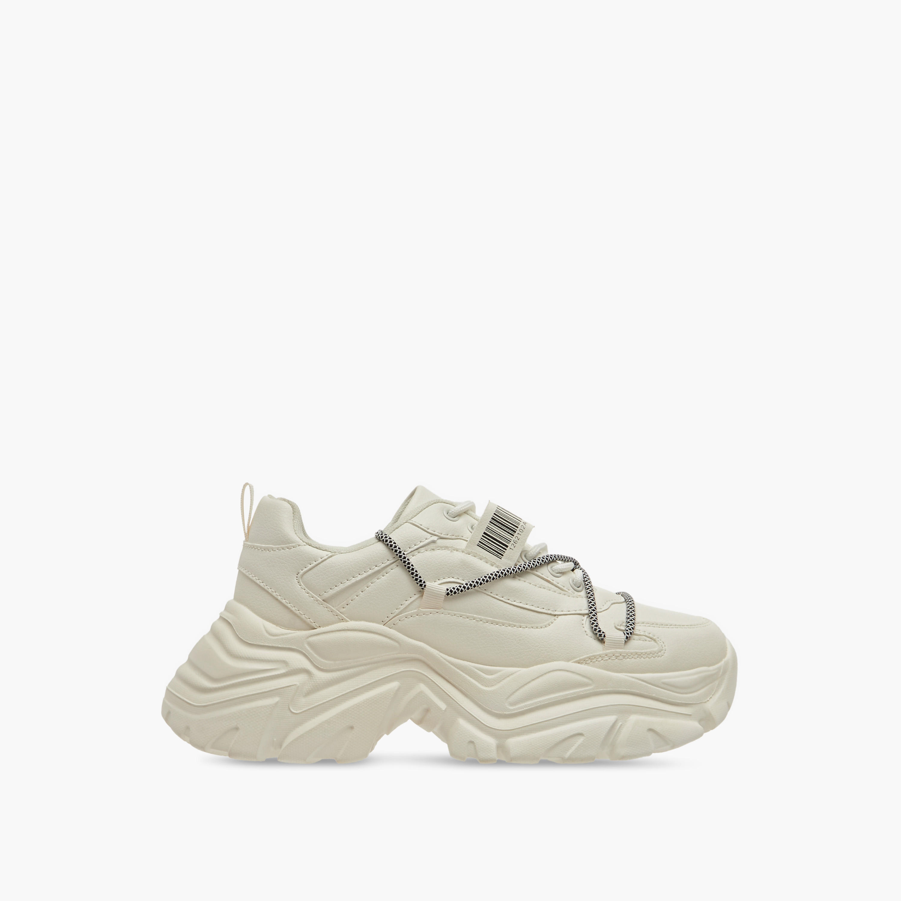 Missy Pull Tab Detail Lace-Up Ankle Sneakers-women-shoes-sneakers-image-3