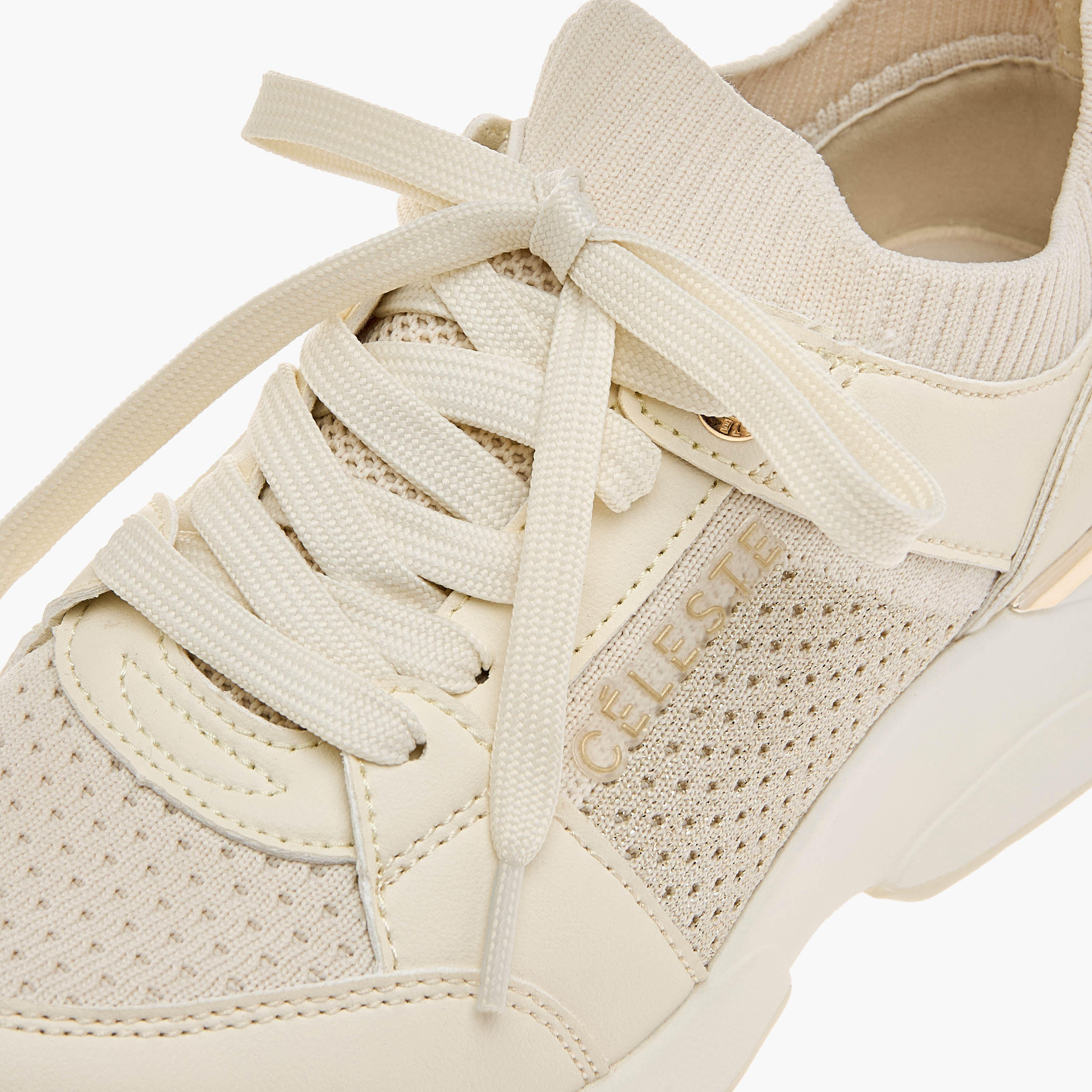 Celeste Women's Panelled Lace-Up Sneakers with Wedge Heels-women-shoes-sneakers-image-4