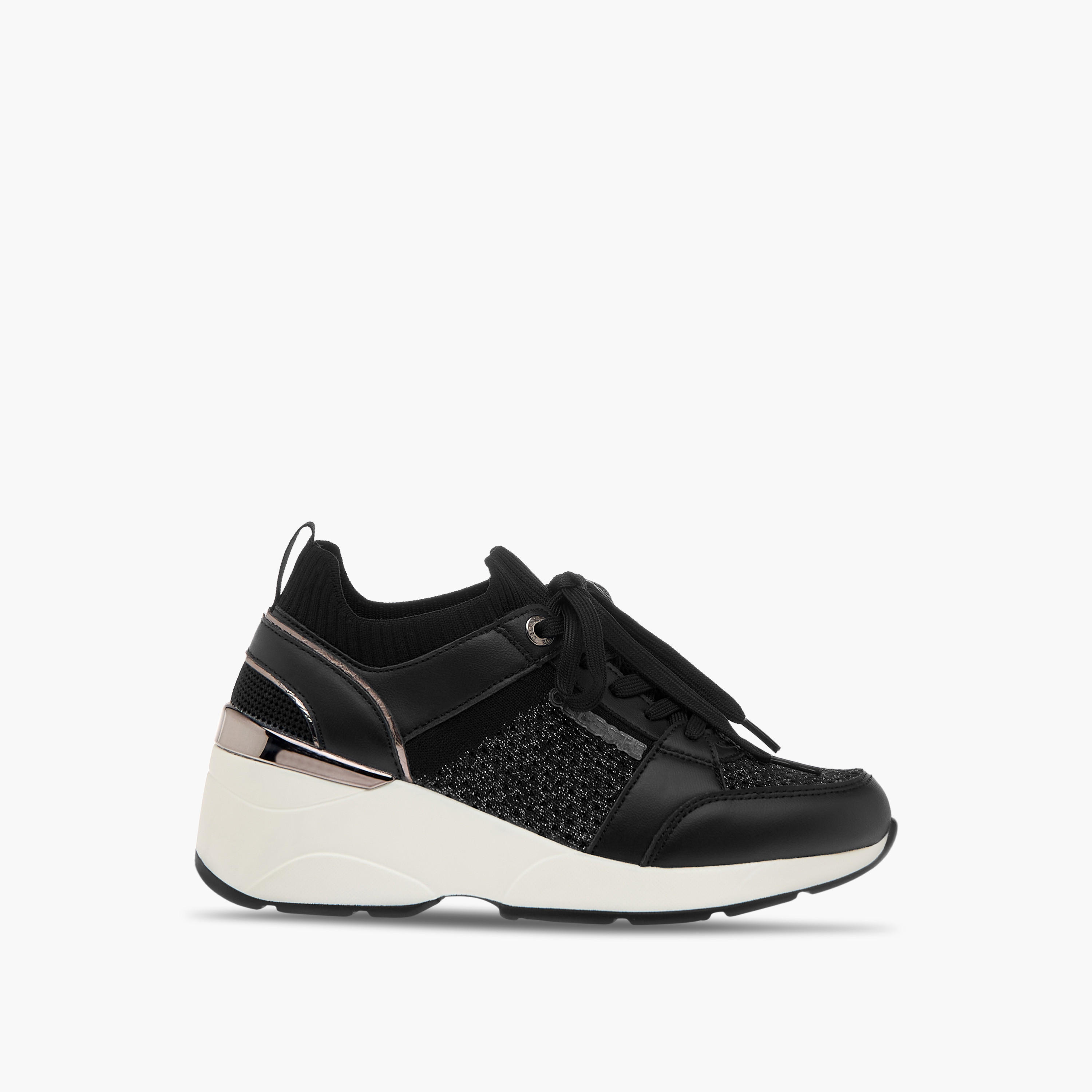 Celeste Women's Panelled Lace-Up Sneakers with Wedge Heels-women-shoes-sneakers-image-3