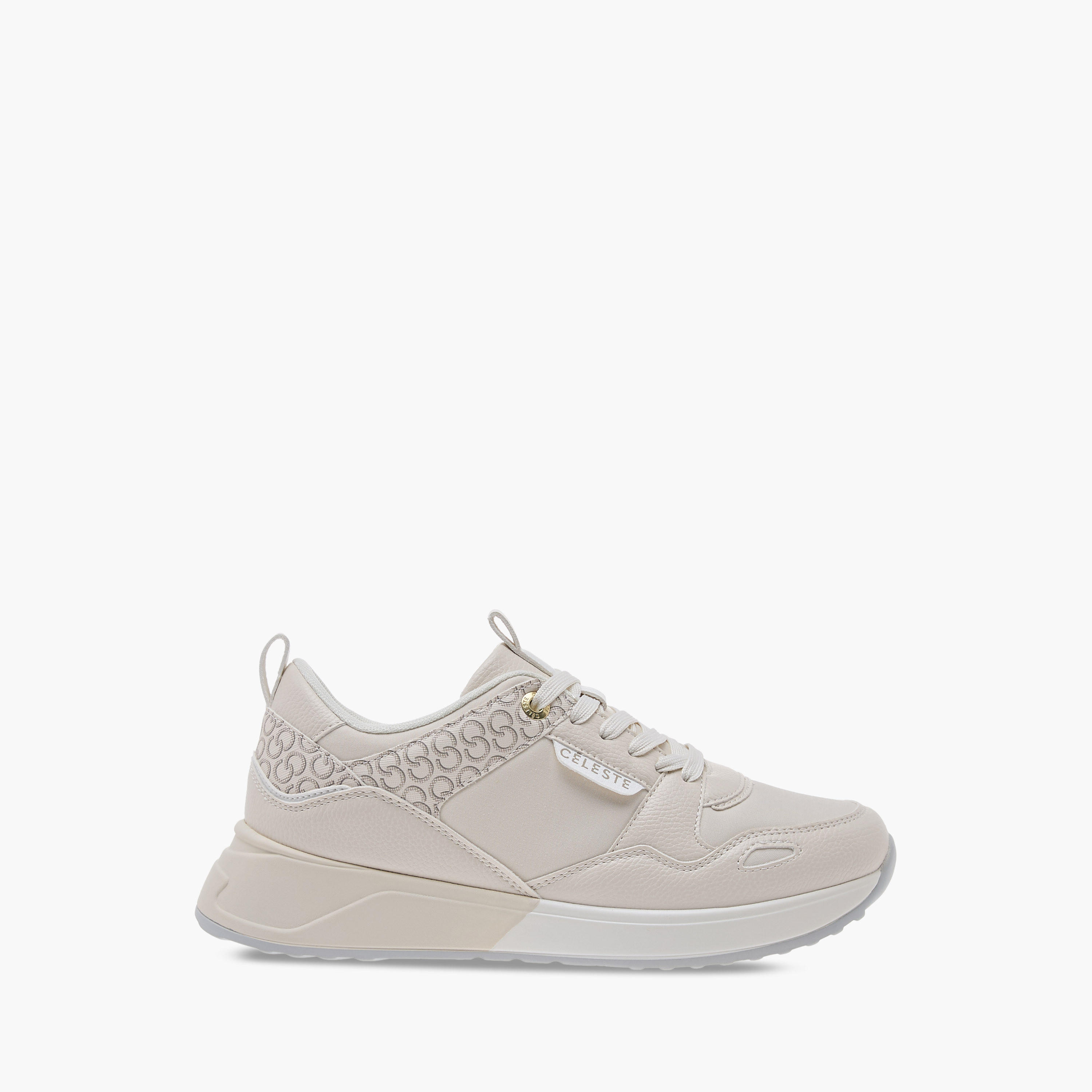 Celeste Women's Monogram Print Sneakers with Lace-Up Closure-women-shoes-sneakers-image-3