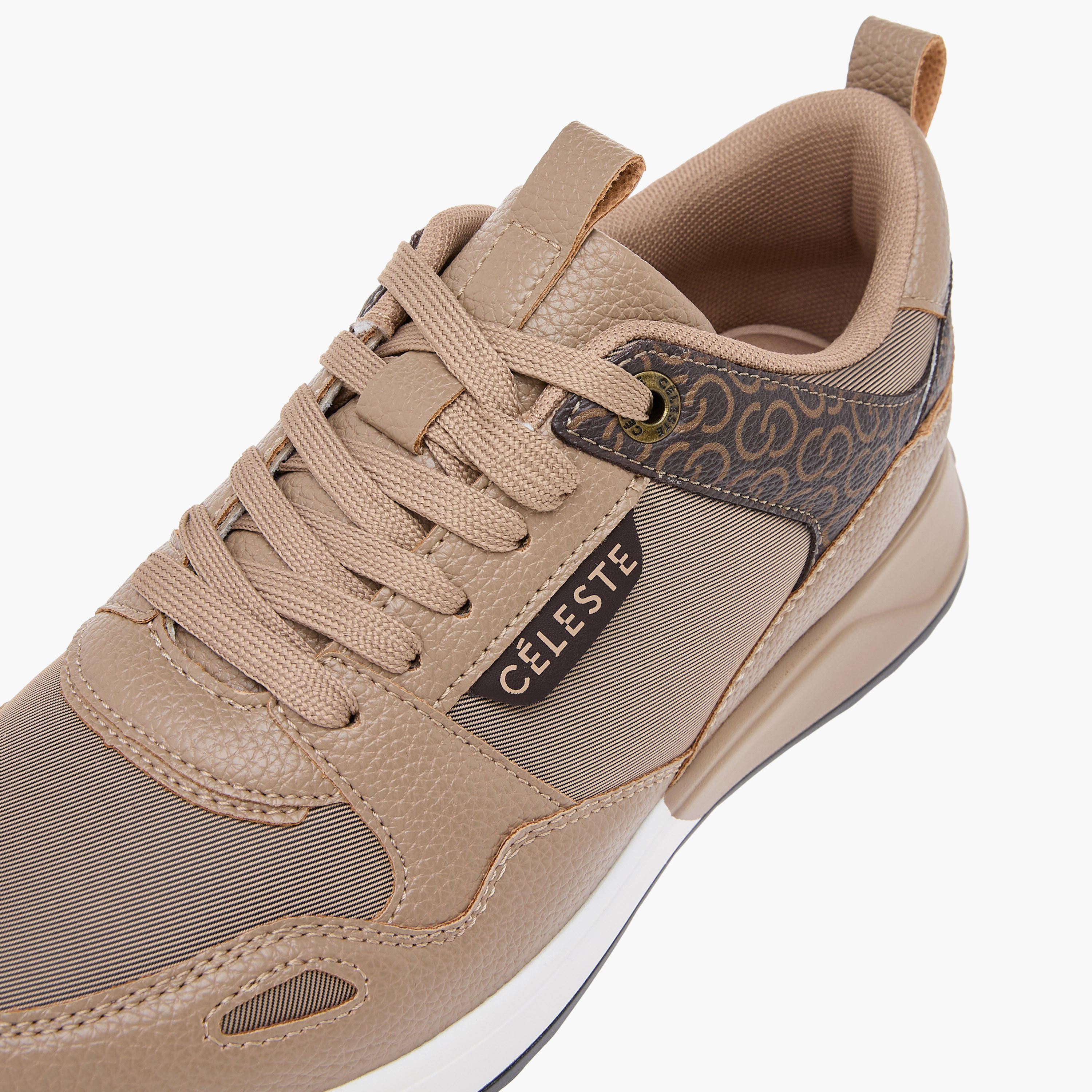 Celeste Women's Monogram Print Sneakers with Lace-Up Closure-women-shoes-sneakers-image-4