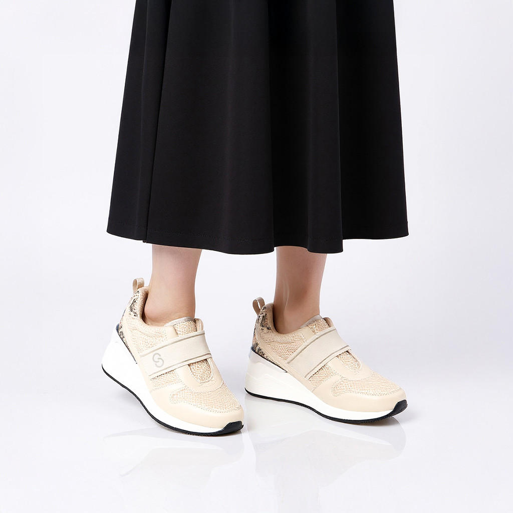 Celeste Women's Panelled Slip-On Wedge Heeled Sneakers-women-shoes-sneakers-image-2