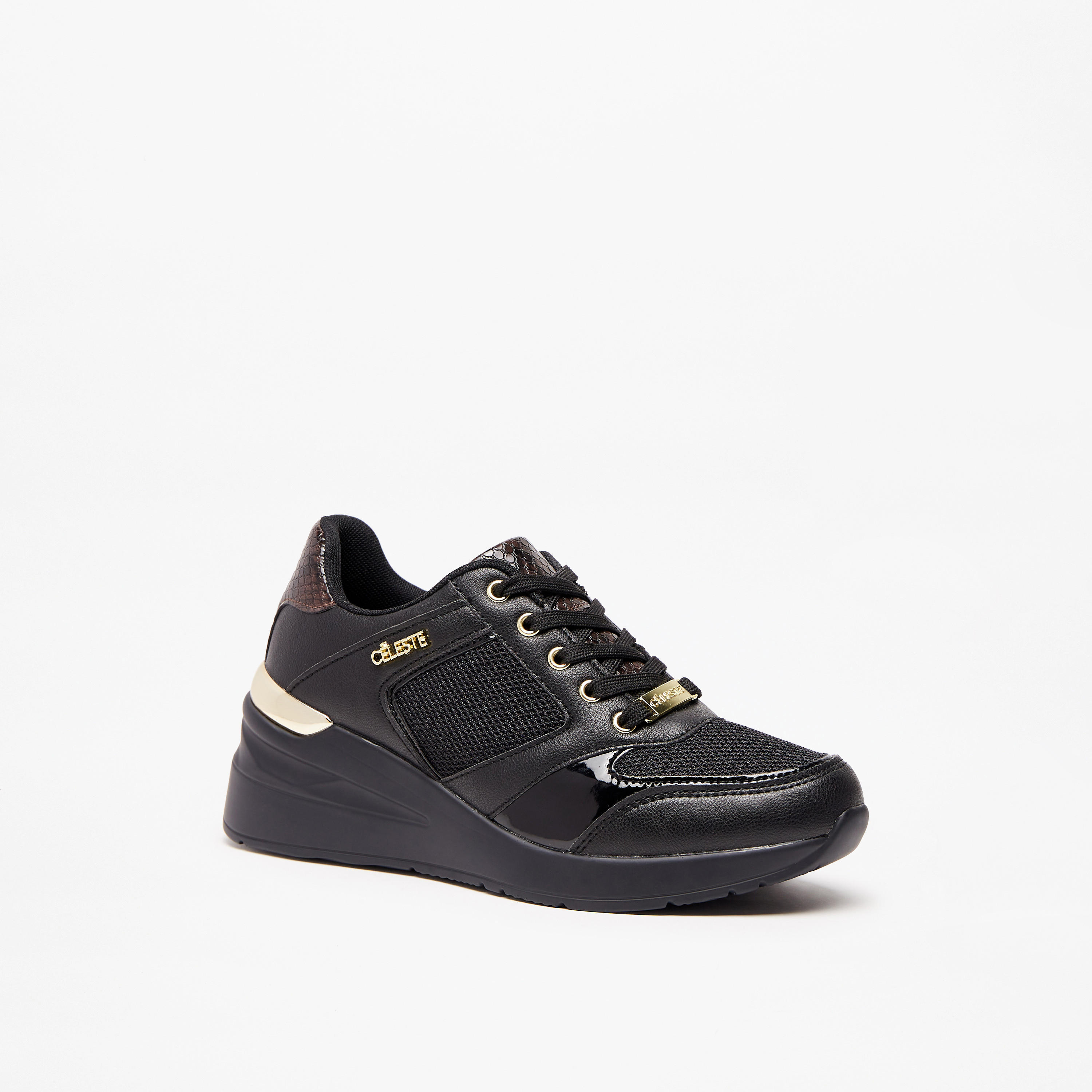 Celeste Women's Textured Lace-Up Sneakers-women-shoes-sneakers-image-1