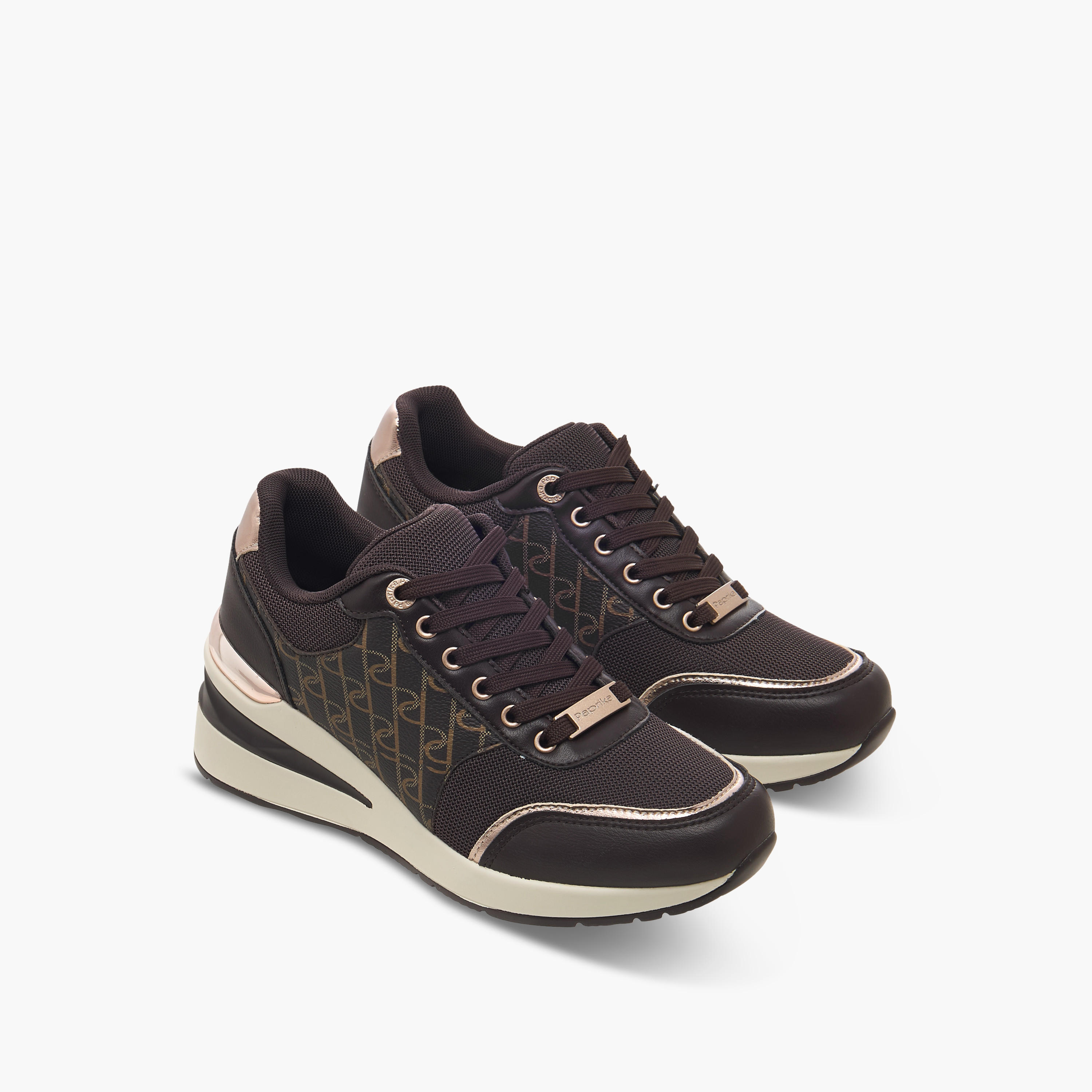 Paprika Women Lace-Up Ankle Sneakers-women-shoes-sneakers-image-1