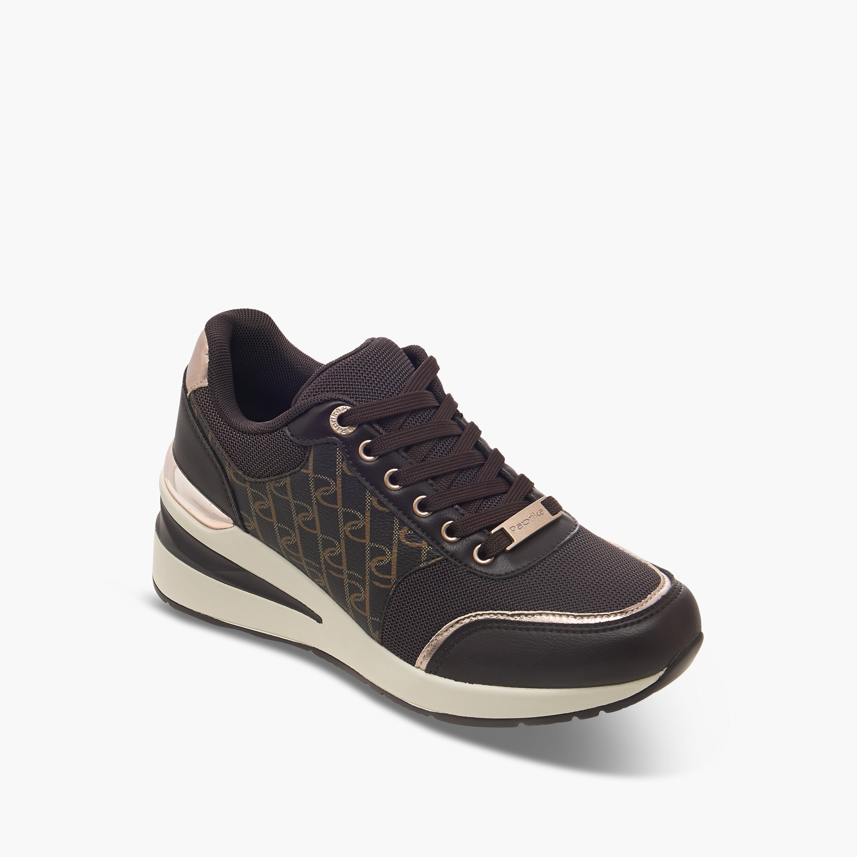 Paprika Women Lace-Up Ankle Sneakers-women-shoes-sneakers-image-2