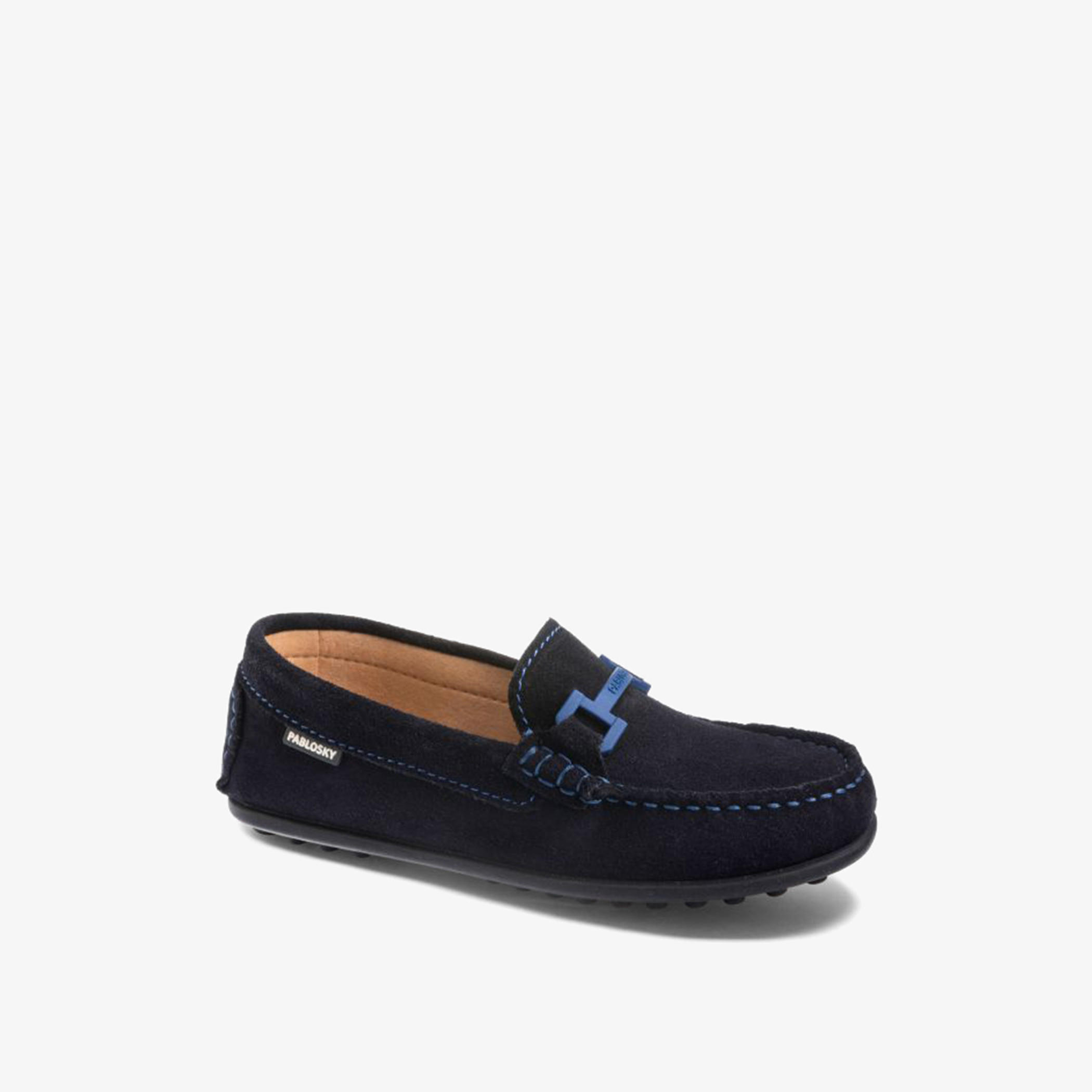 Pablosky Boys' Accent Detail Slip-On Moccasins-boys-shoes-loafers-image-1