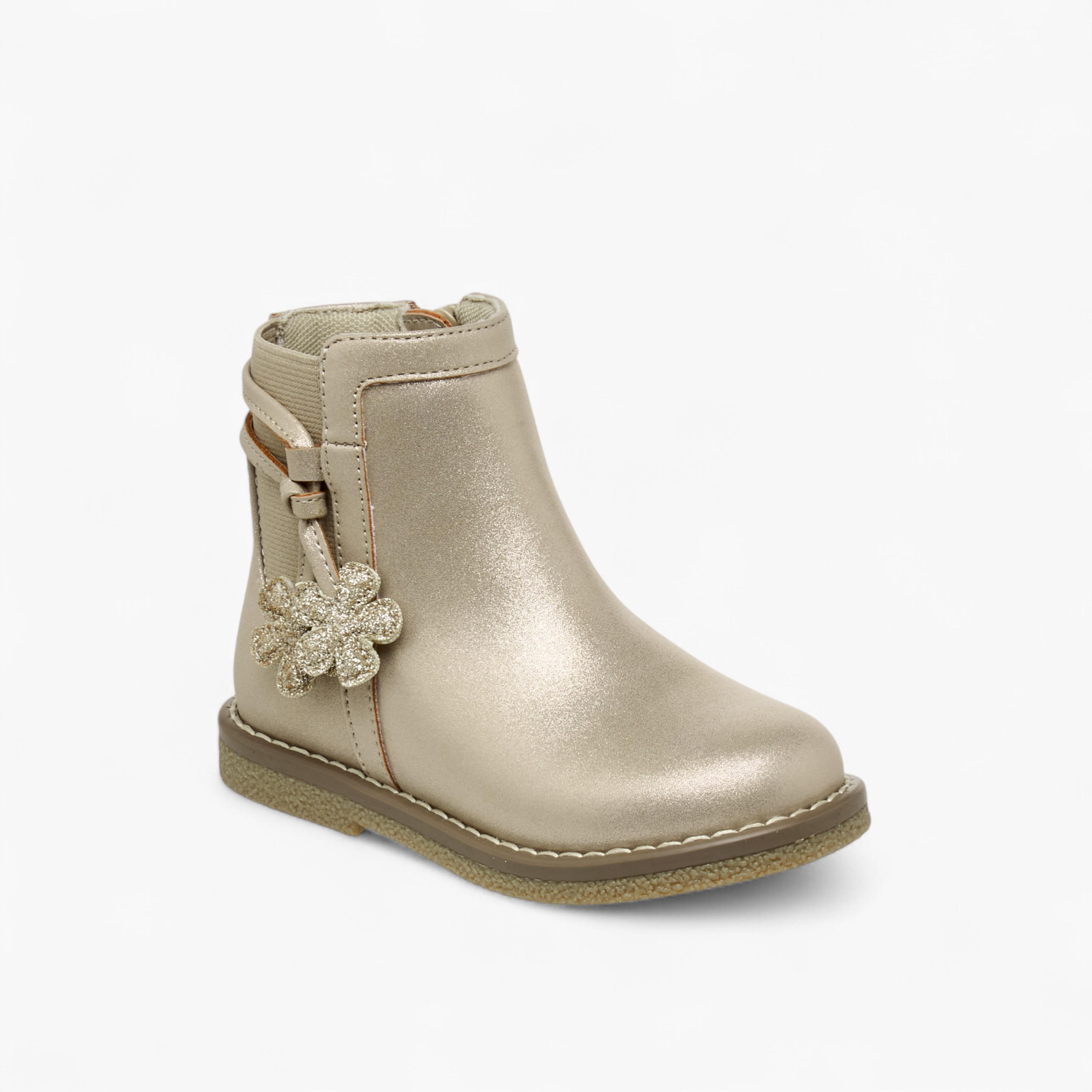 Juniors Solid Ankle Boots with Zip Closure-girls-shoes-boots-image-2