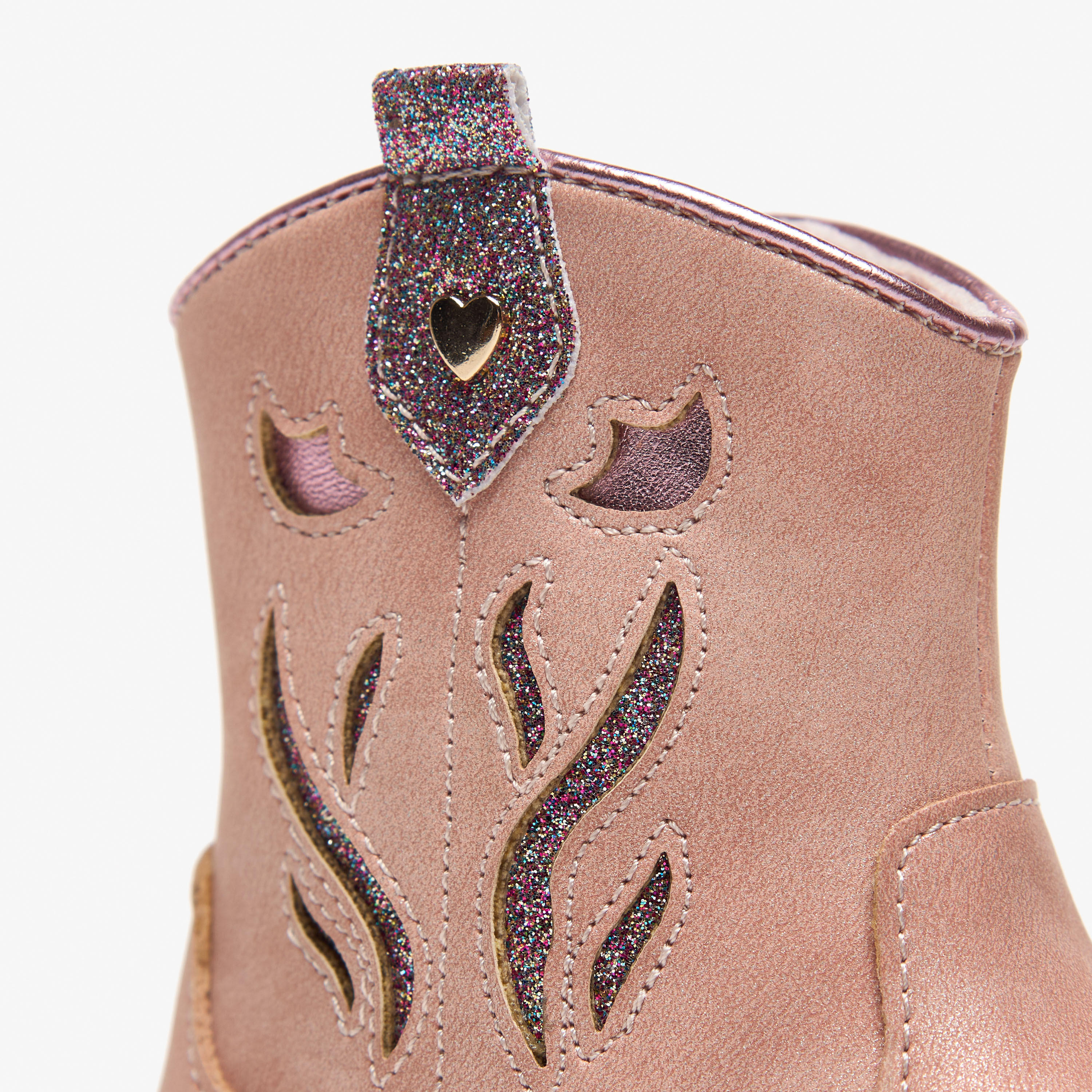 بوت بطول الكاحل بسحاب إغلاق ولسان سحب وزخارف من جونيورز-girls-shoes-boots-image-5