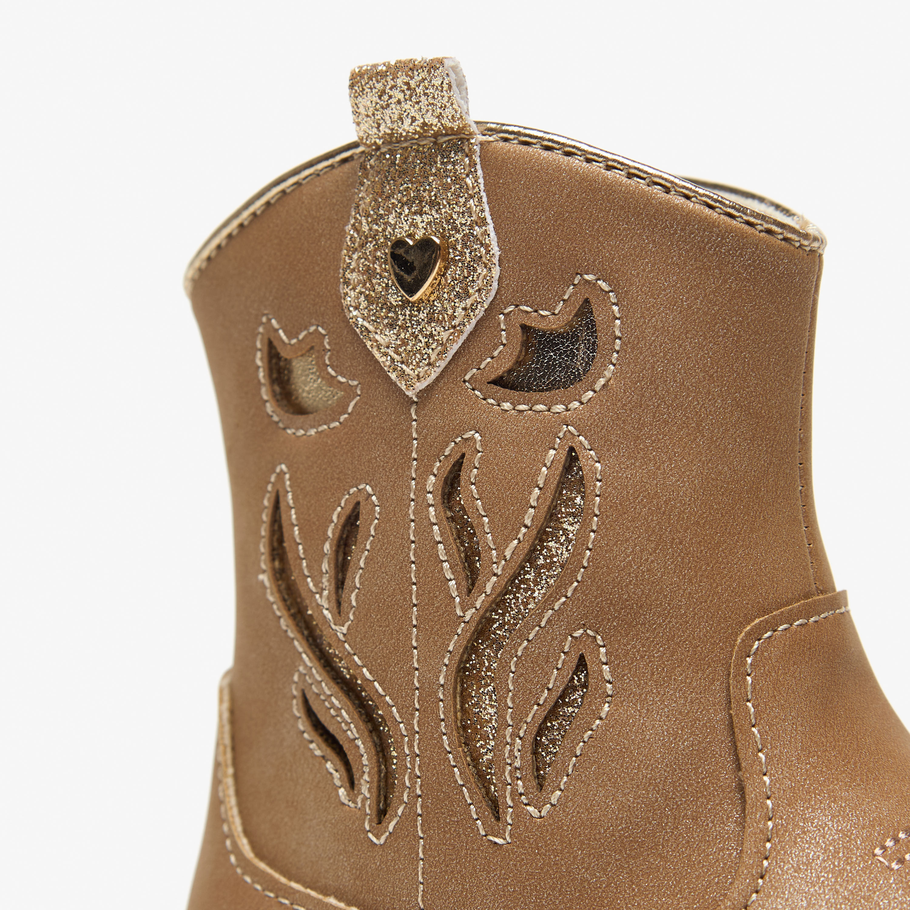 Juniors Embellished Ankle Boots with Zip Closure and Pull Tab-girls-shoes-boots-image-9