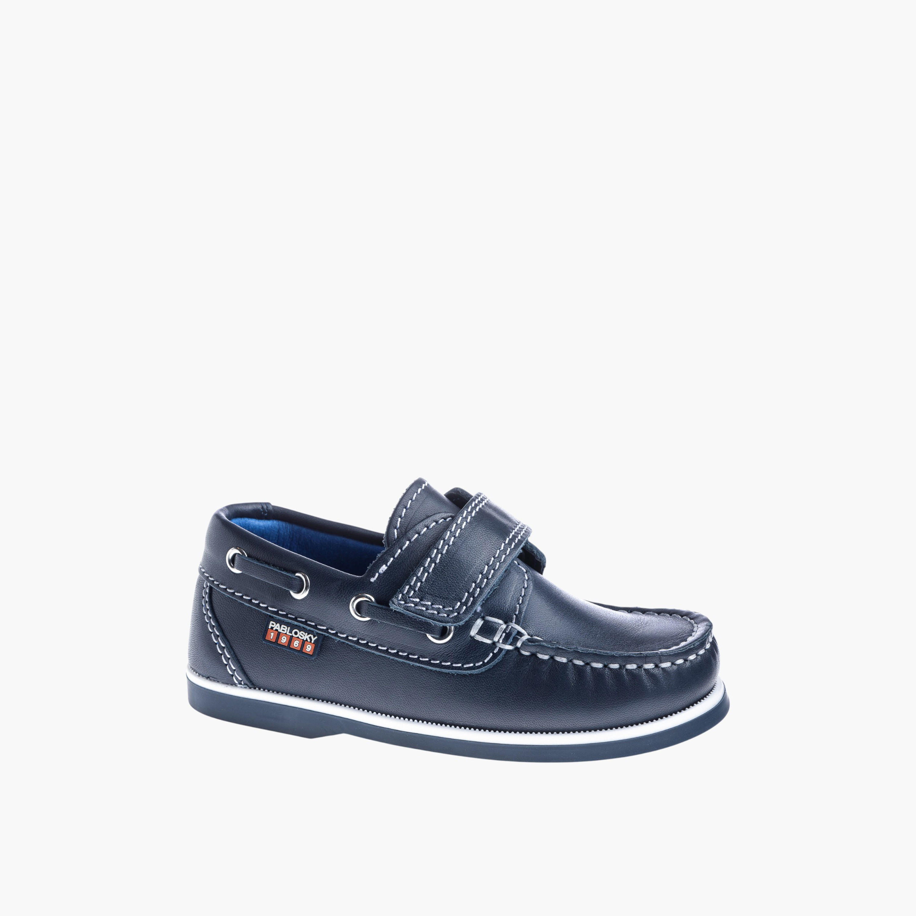 Pablosky Boys' Solid Loafers with Hook & Loop Closure-boys-shoes-loafers-image-1