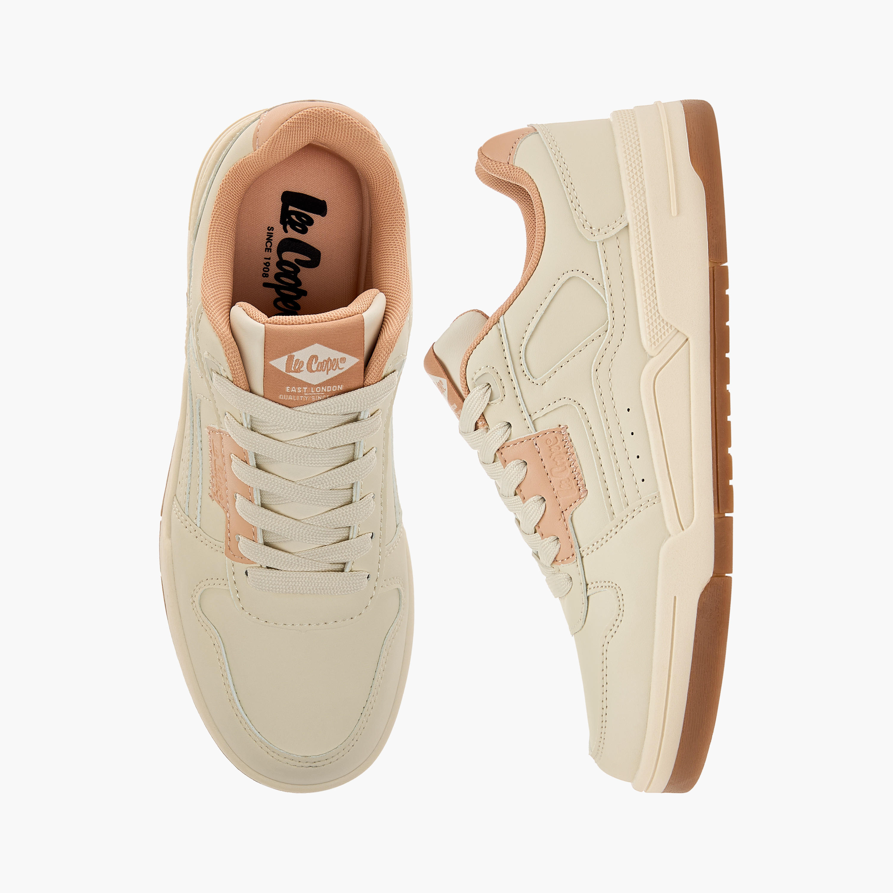 Lee Cooper Women's Colourblock Sneakers with Lace-Up Closure-women-shoes-sneakers-image-1