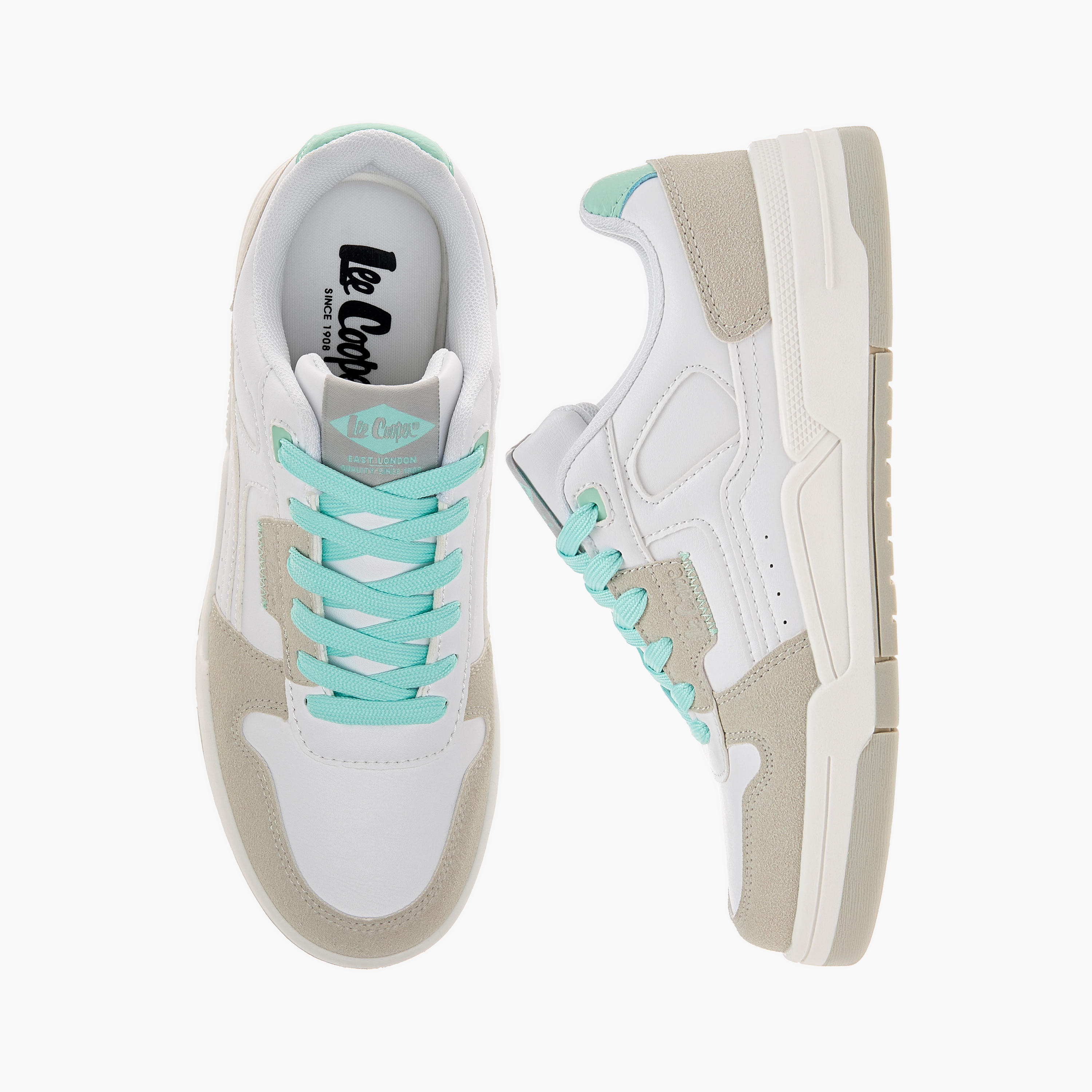 Lee Cooper Women's Colourblock Sneakers with Lace-Up Closure-women-shoes-sneakers-image-1